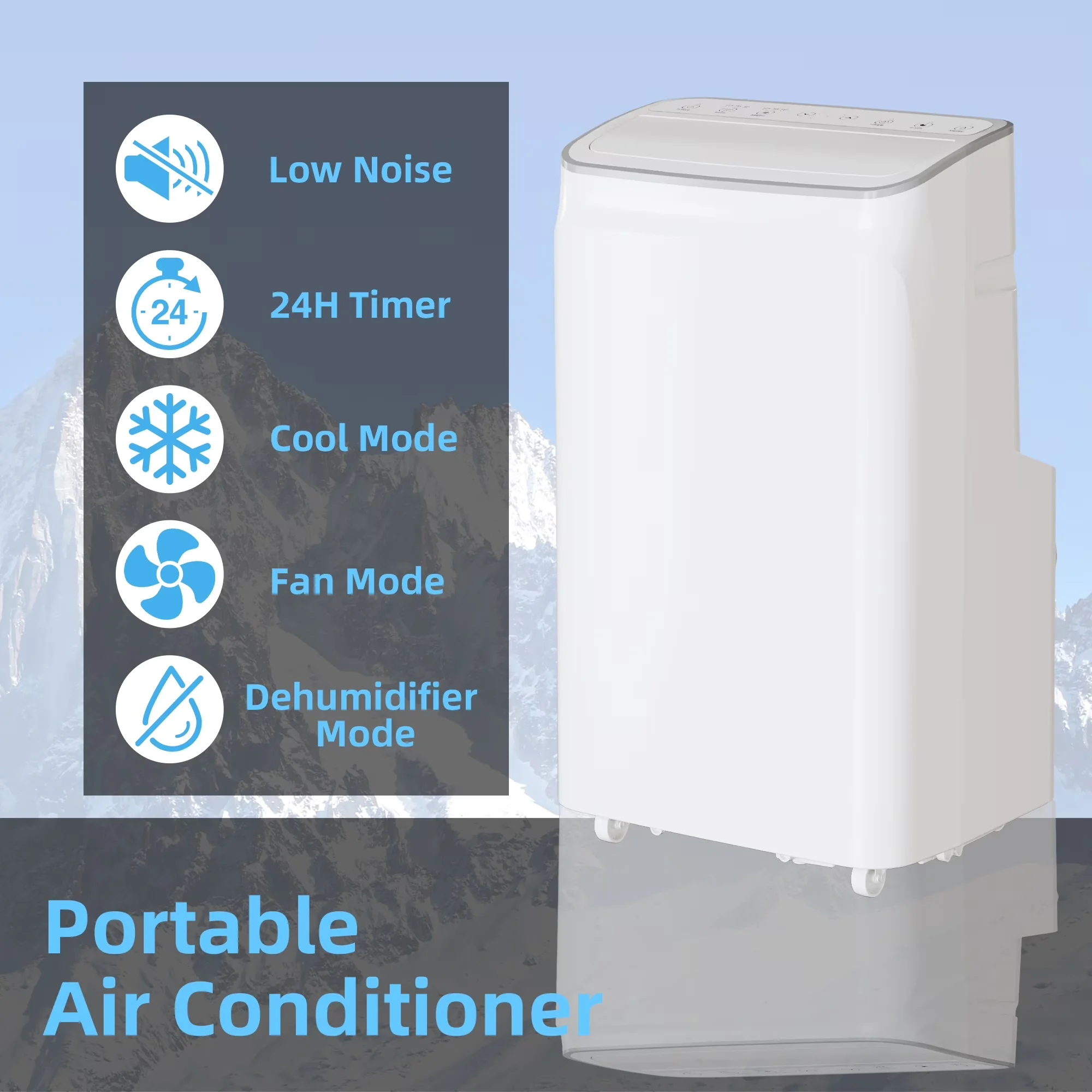 Compact Air Conditioner with 12000 BTU, Sleep Mode, Timer - Portable - Heavy Duty Model C726BD