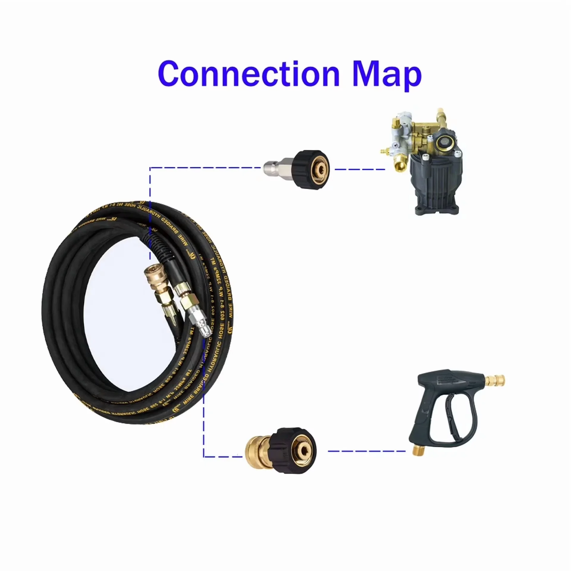 Replacement Parts Accessory Versatile with Adjustable Wand, Kink Free Hose - Model 00B526