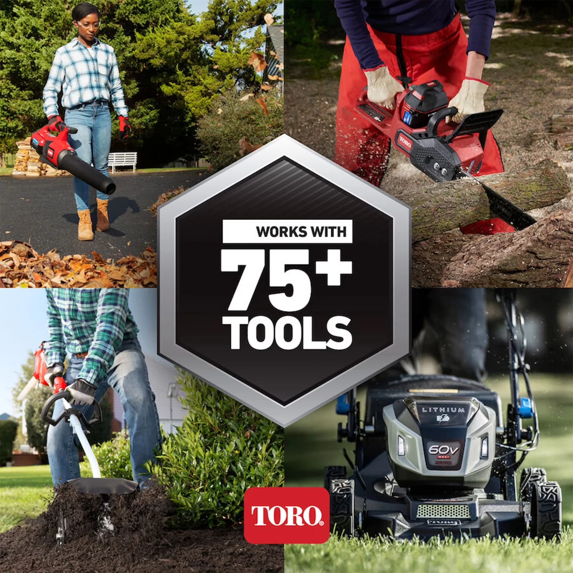 Modern Push Mower with Battery - Black 21 - Contemporary Style Model 6A6D2A