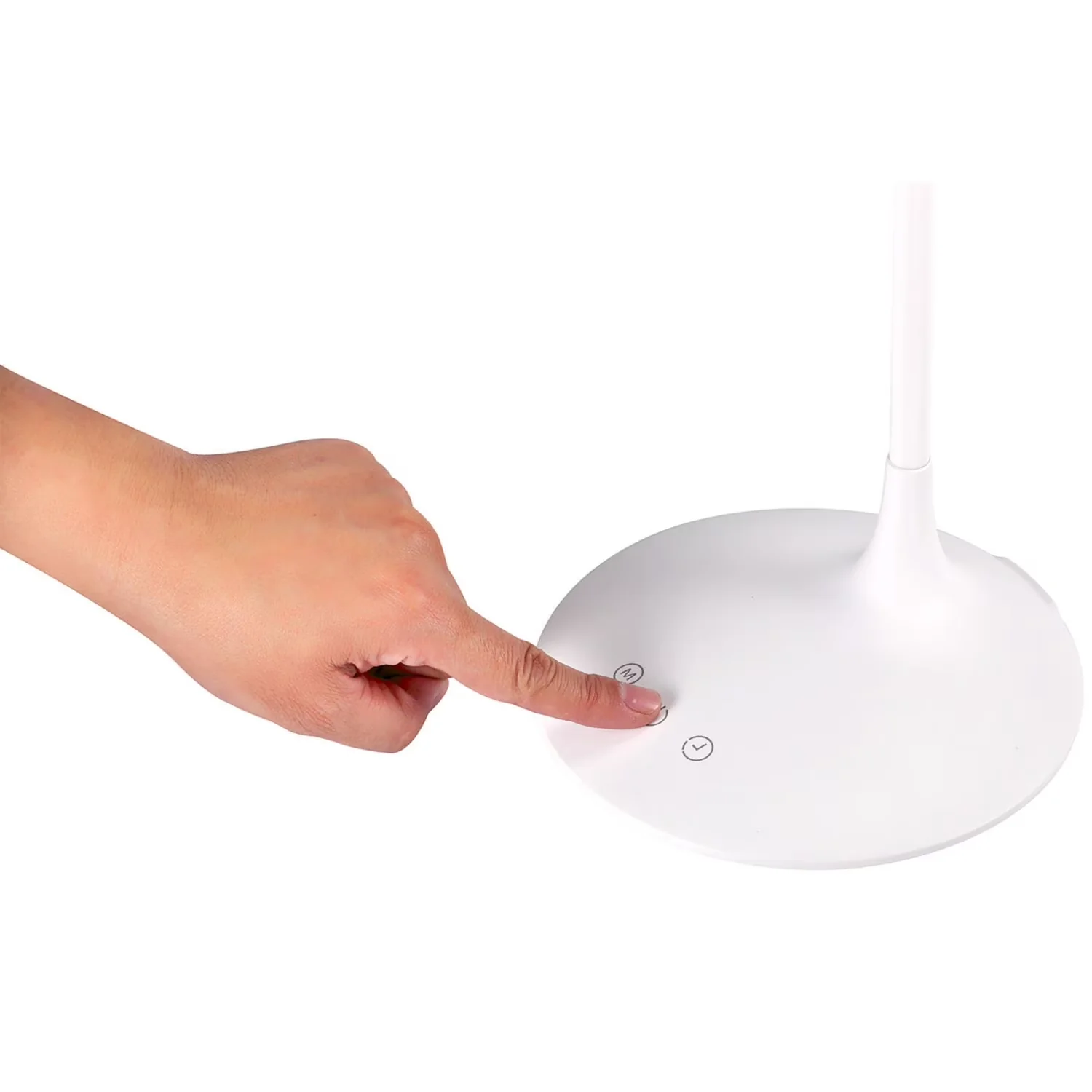 Innovative Desk Lamp with LED, Battery, Built-in battery with 4-hour life - White Plastic Model BCC050