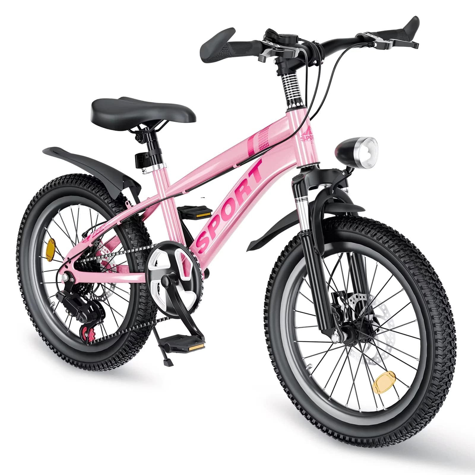 Cruiser Bike Reliable with LED, Lightweight, 20 Inch Mountain Gift - Pink-20 Inch Model C94E17
