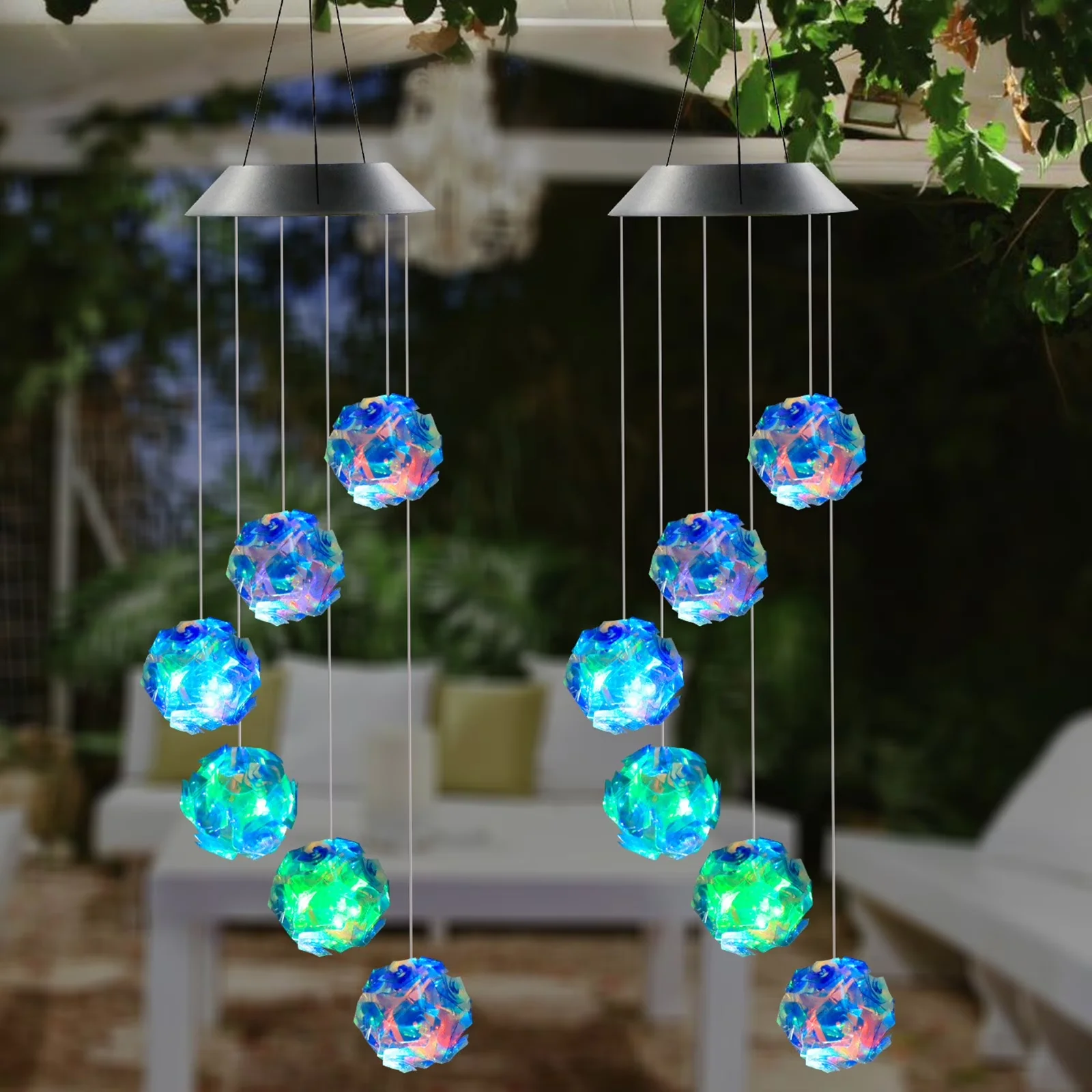 Sleek Novelty Light with LED, Solar, Solar Powered LED String Lights - Multicolor Model 275BDE