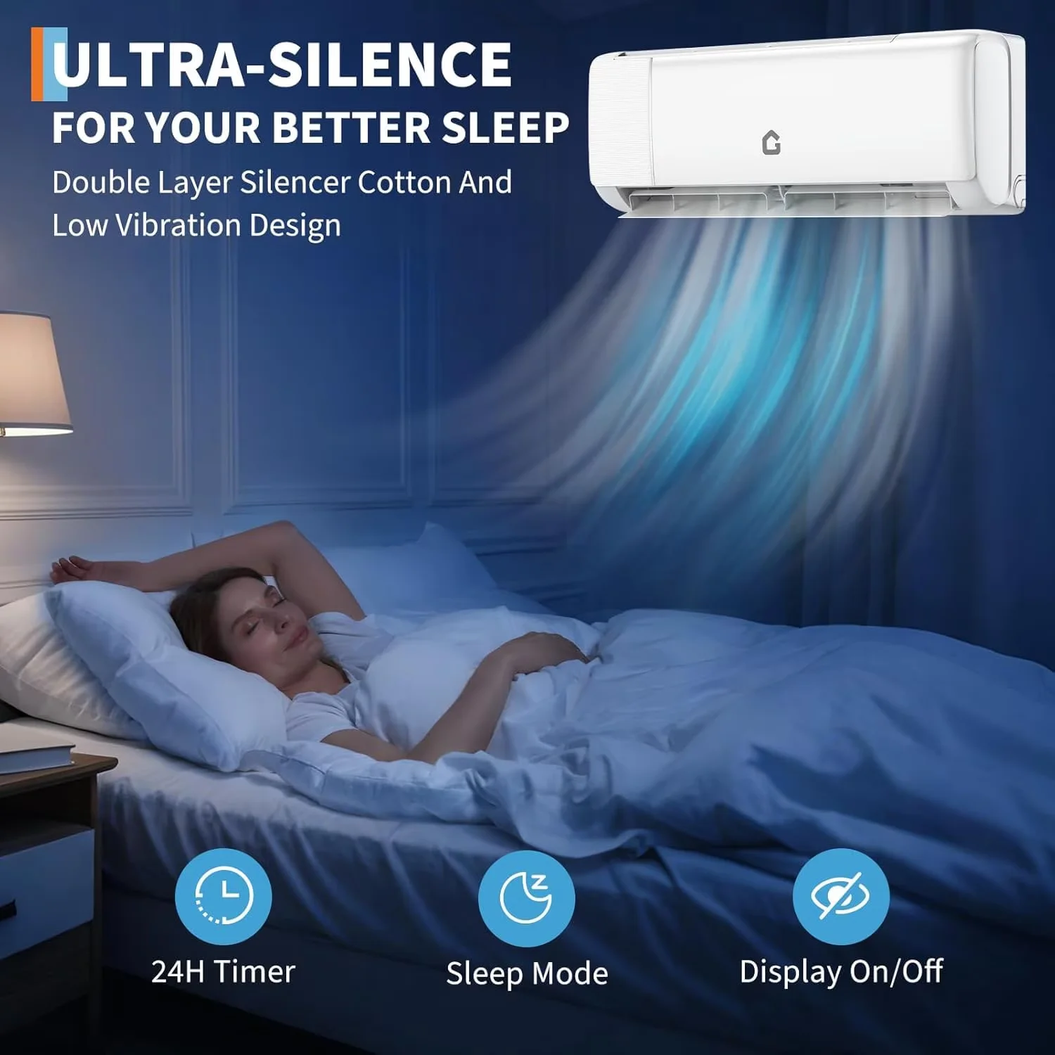 Compact Air Conditioner with 12000 BTU, 230V, 12000 BTU Wifi Mini Split AC - White Model 1E128C