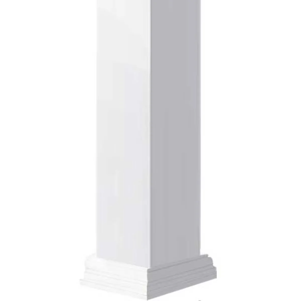 Stylish Building Material with Easy To Assemble, Prairie Capital & Prairie Base, Assembles around a structural support - Pvc 8"W x 72"H Model A4FCE5
