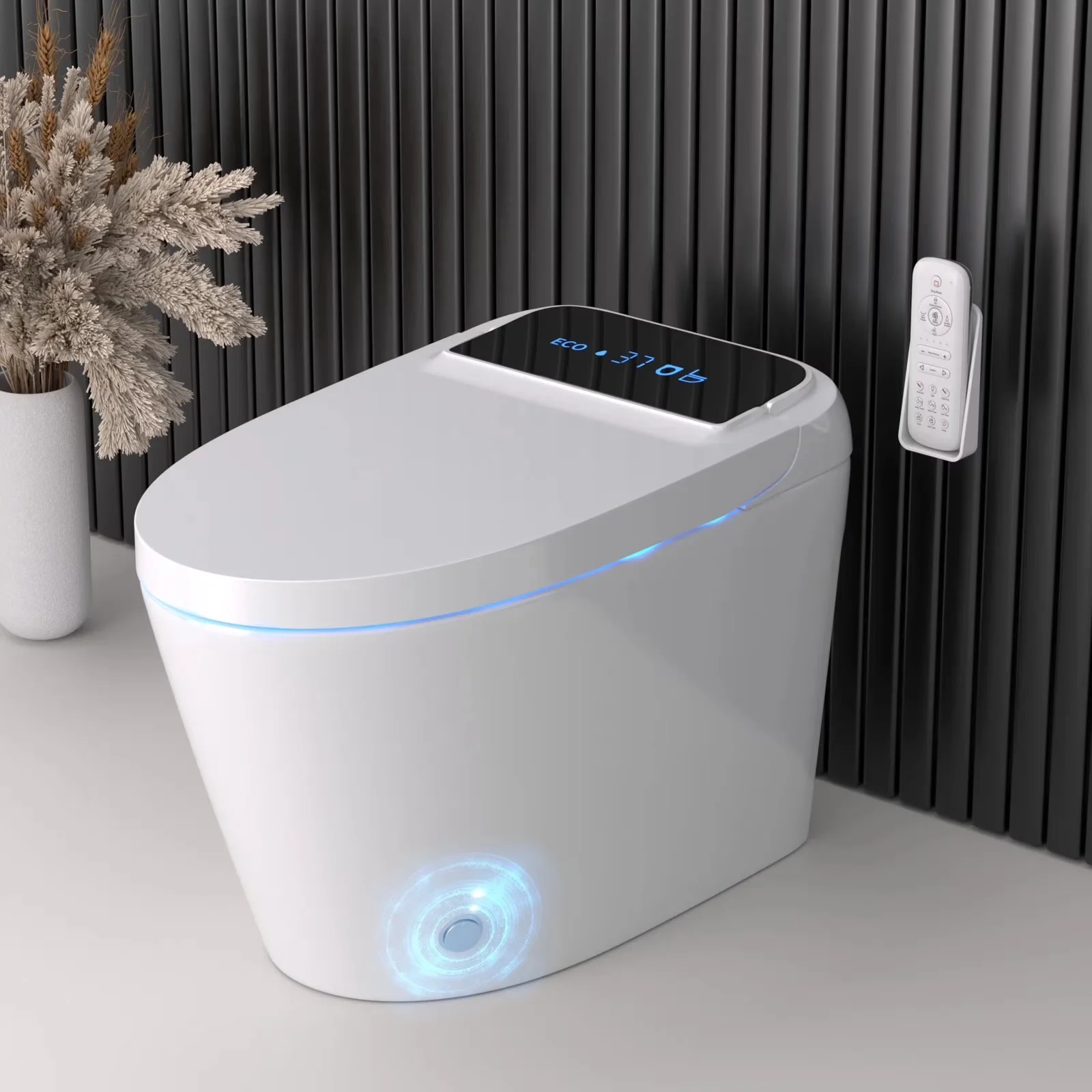 Durable Toilet Seats And Lid with Adjustable Temperature, Adjustable Seat - Ceramic White Model 20BA63