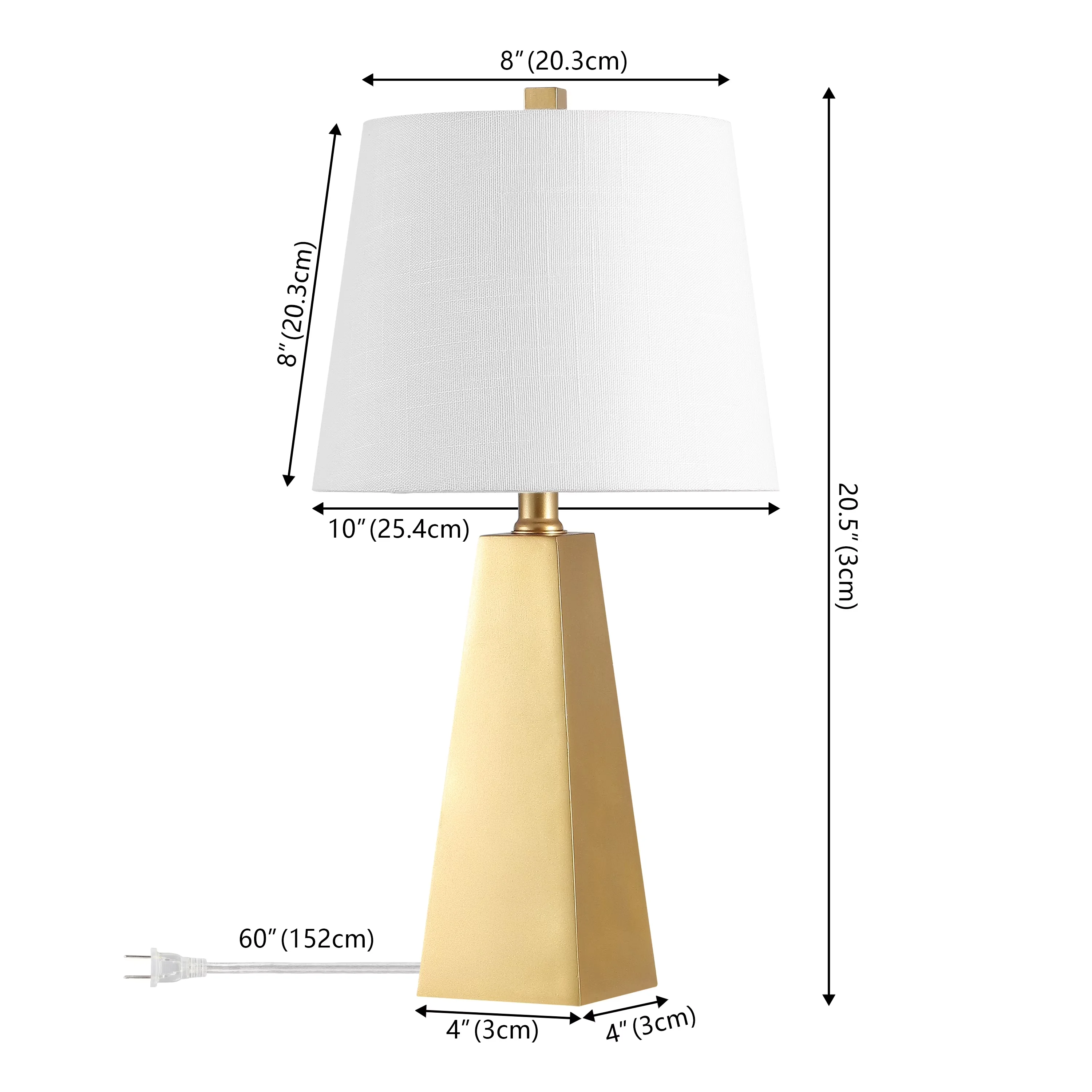 Efficient Table Lamp with LED, Modern, Owen 20.5" Contemporary Resin LED - Resin Gold Model AD4D98