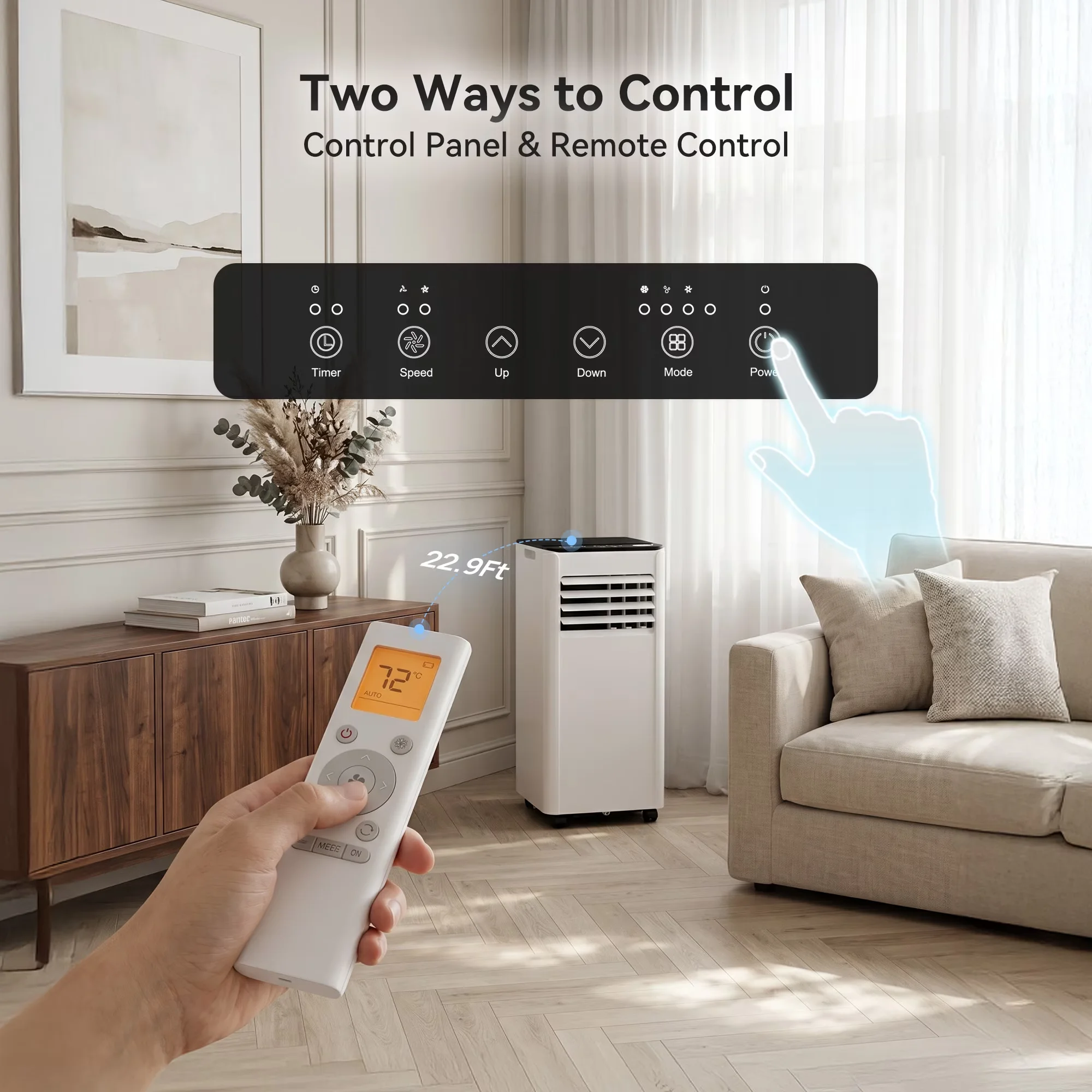 Quality Air Conditioner with 8000 BTU, Remote Controlled, 8000 BTU Portable - White Model A58DDB