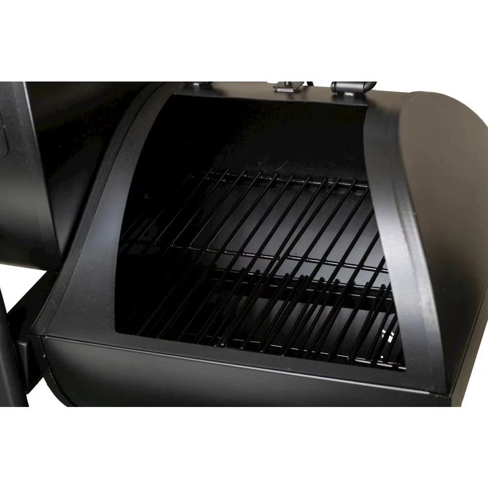 Innovative Smoker with Offset Fire Box, Heavy Duty Offset Charcoal Grill - Steel Black Model C3DD1E