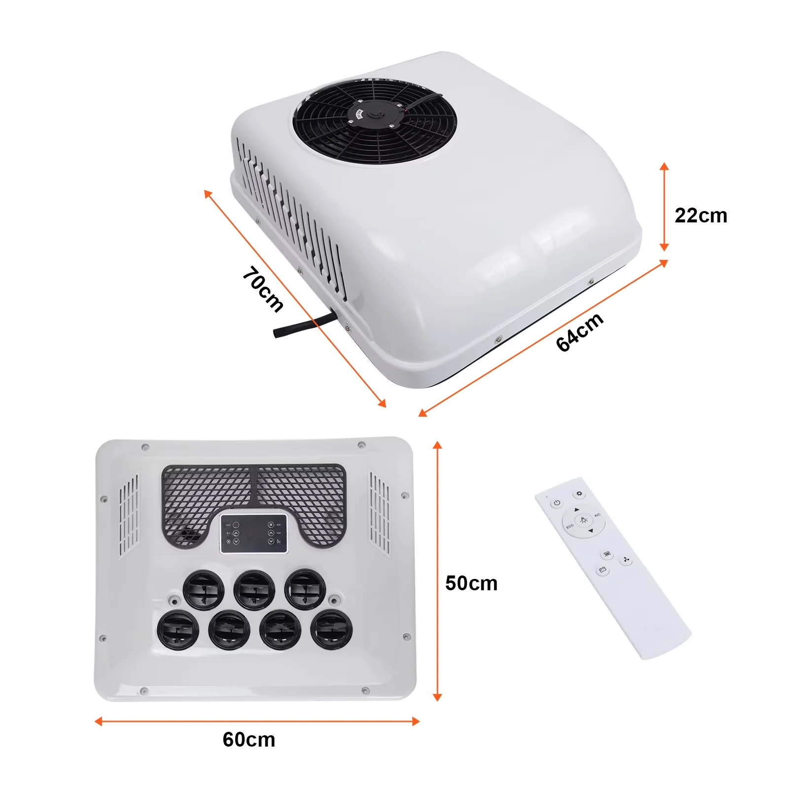 Air Conditioner Versatile with 8000 BTU, 24V, 8000 BTU 24V Parking for Rv - Model 18F665