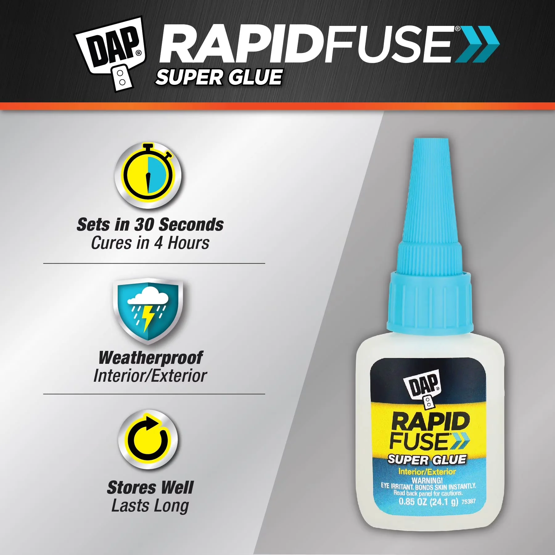 Adhesives Glues In Paint Supplies Tool Innovative - Clear 0.85 oz RapidFuse Model 7953C6