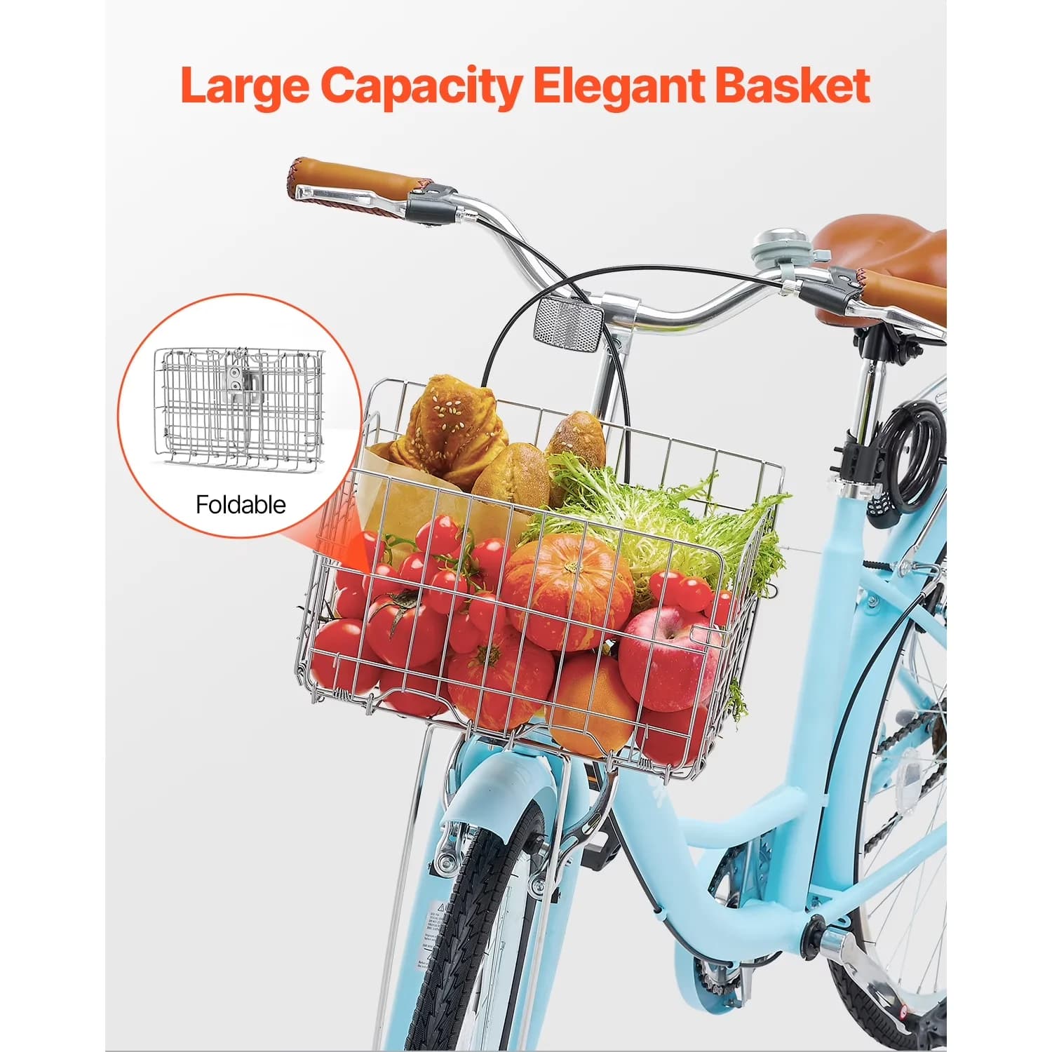 Essential Cruiser Bike with Foldable, Adjustable Seat, 26" - Multicolor Model D4FE60