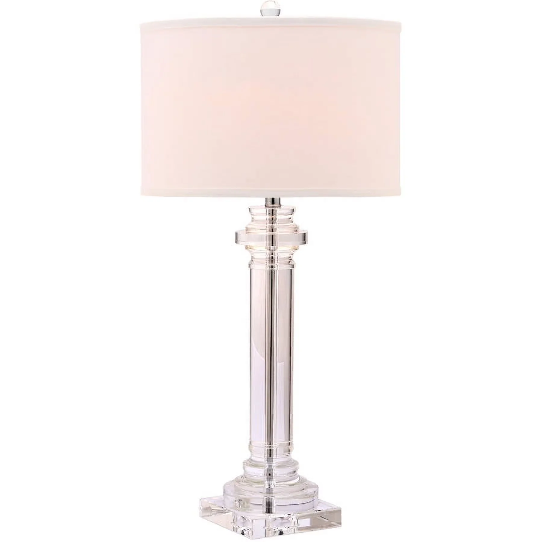 Essential Table Lamp with LED, Modern, Nina 30 in. Modern Clear Crystal - Crystal White Model 51FABB