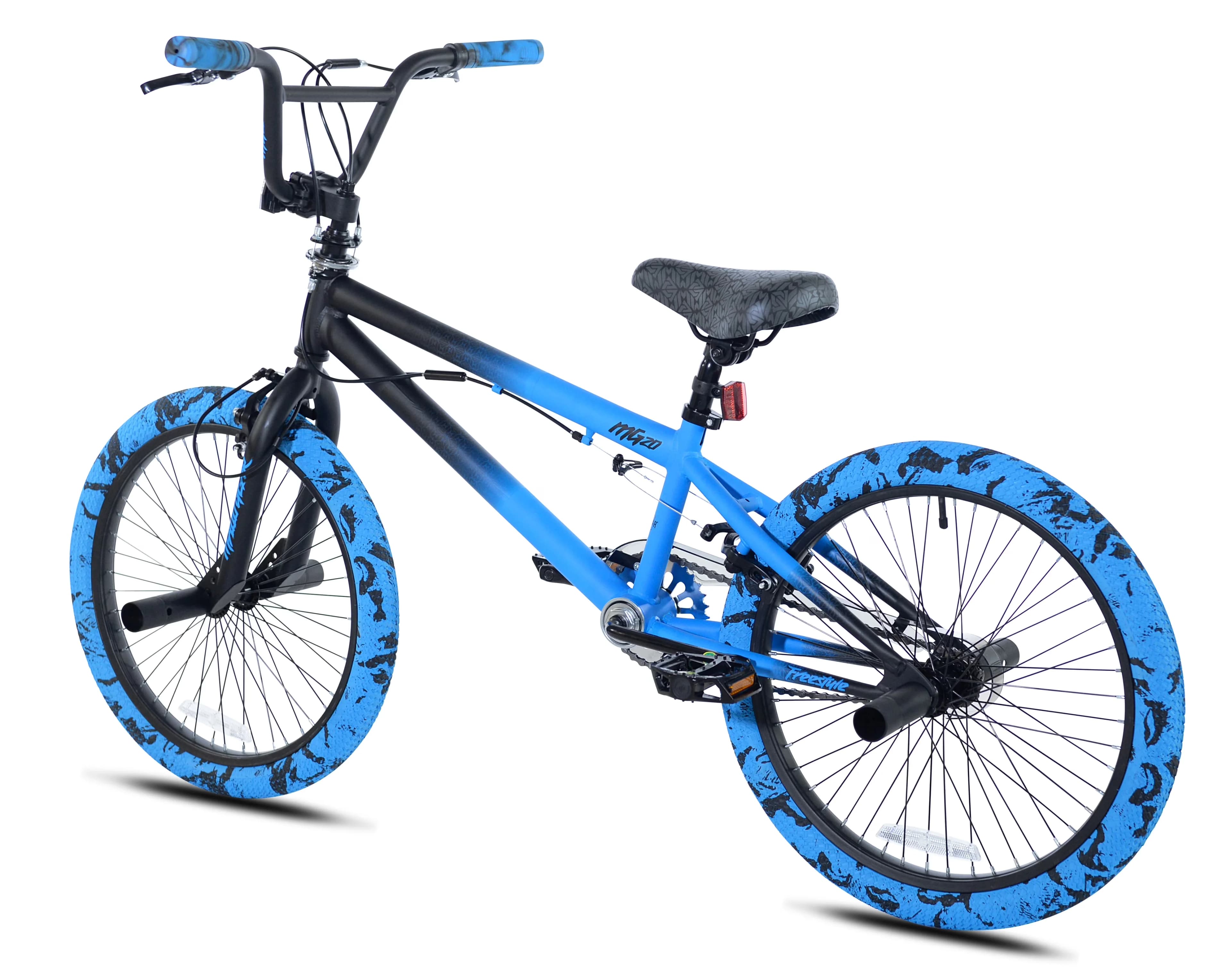 Kids Bike Durable with Adjustable Seat Height, Front & Rear Pegs included - Black Model 192384