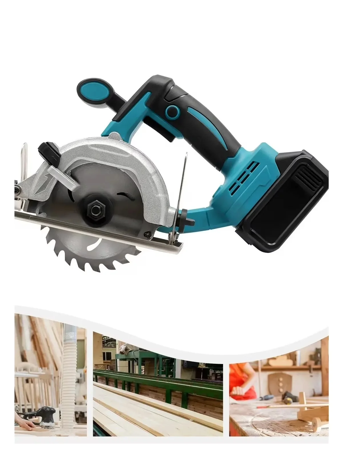 Modern Power Saw with Battery, Lightweight - 0-45 - Commercial Quality Model 9881E1