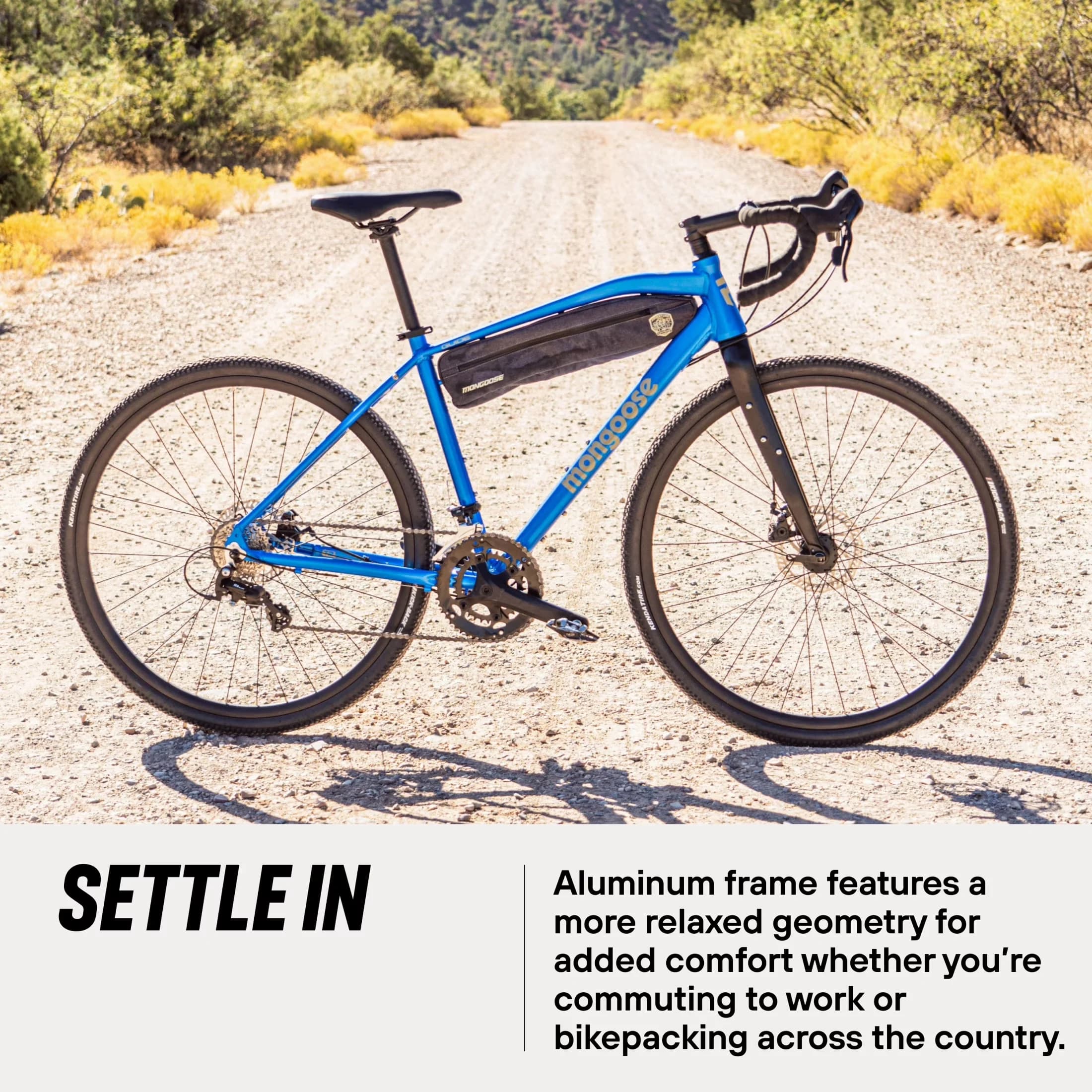 Road Bike Premium with Adjustable Seat Height, Guide Adventure Gravel, Blue - Blue Model D99144