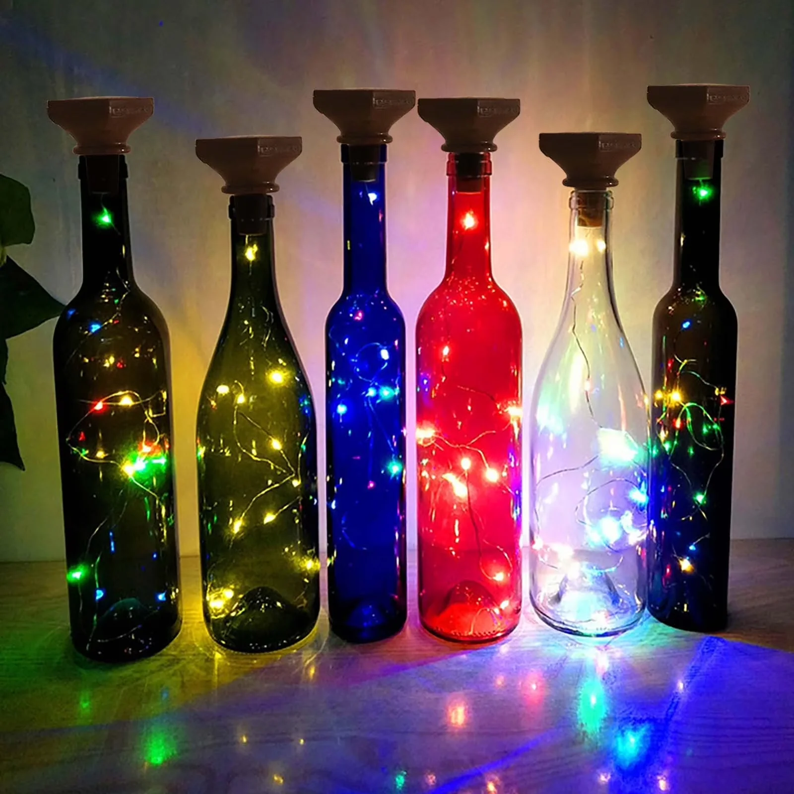 Premium Novelty Light with LED, Battery, Solar Wine Bottle Lights Outdoor - Model FA8511
