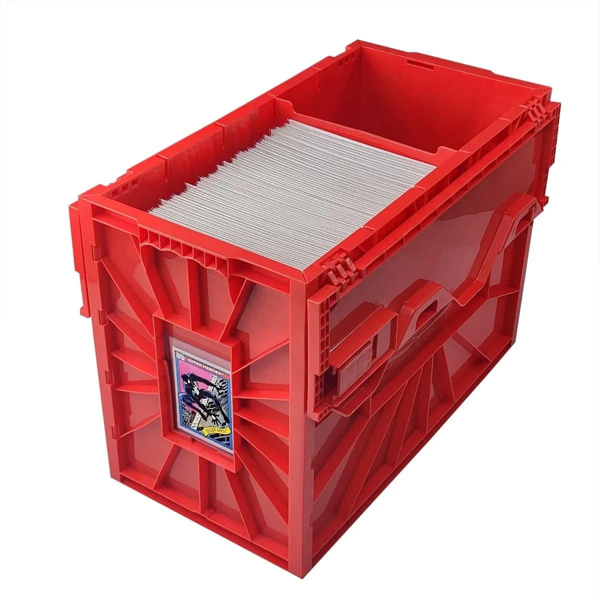 Innovative Garage Storage Supply with Stackable, Stack up to six high - Polypropylene Red Model EFB983