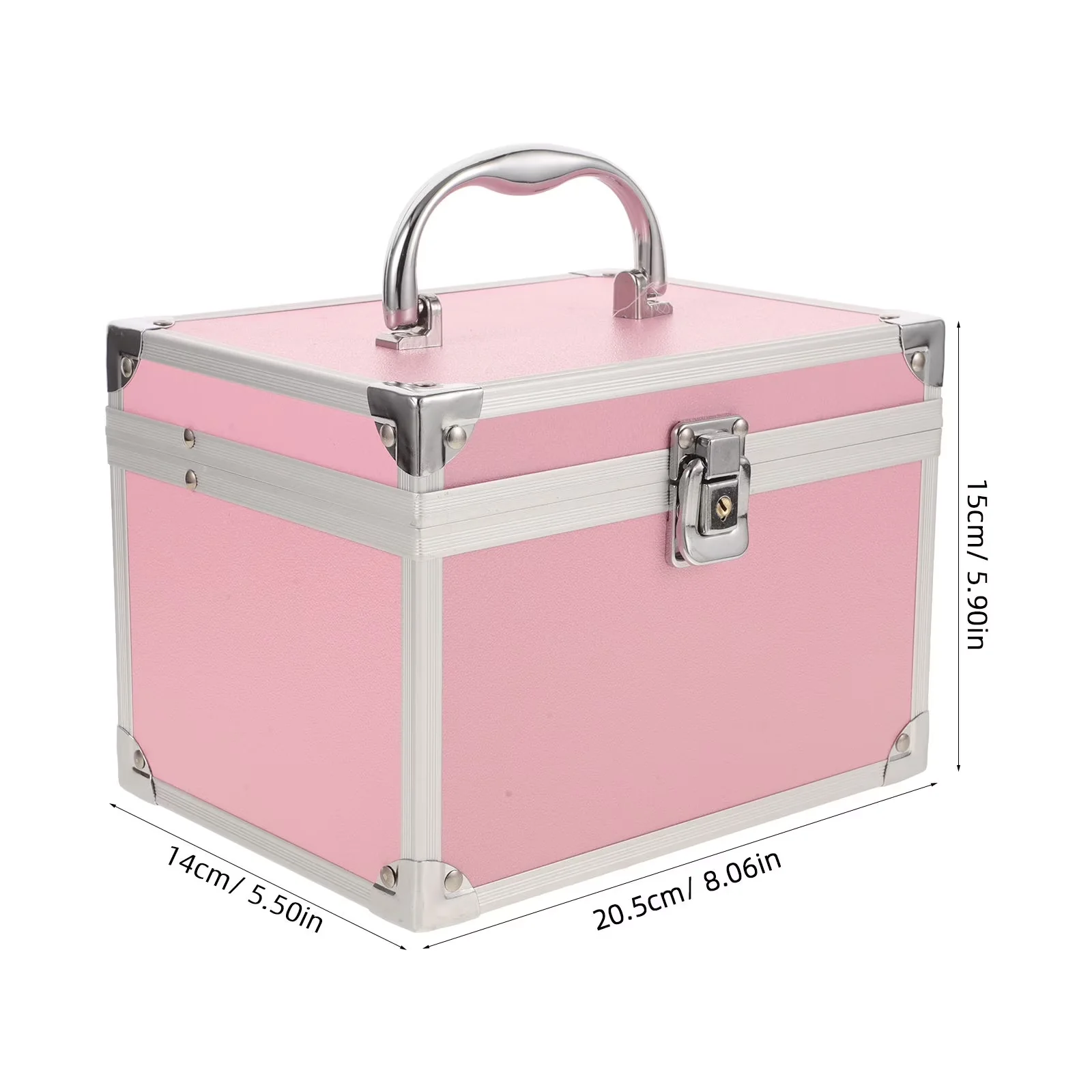 Sleek Toolstorage with Storage, 【WHAT WILL YOU GET】 1 x Empty Toolbox - Pink Aluminium Model 8AB134