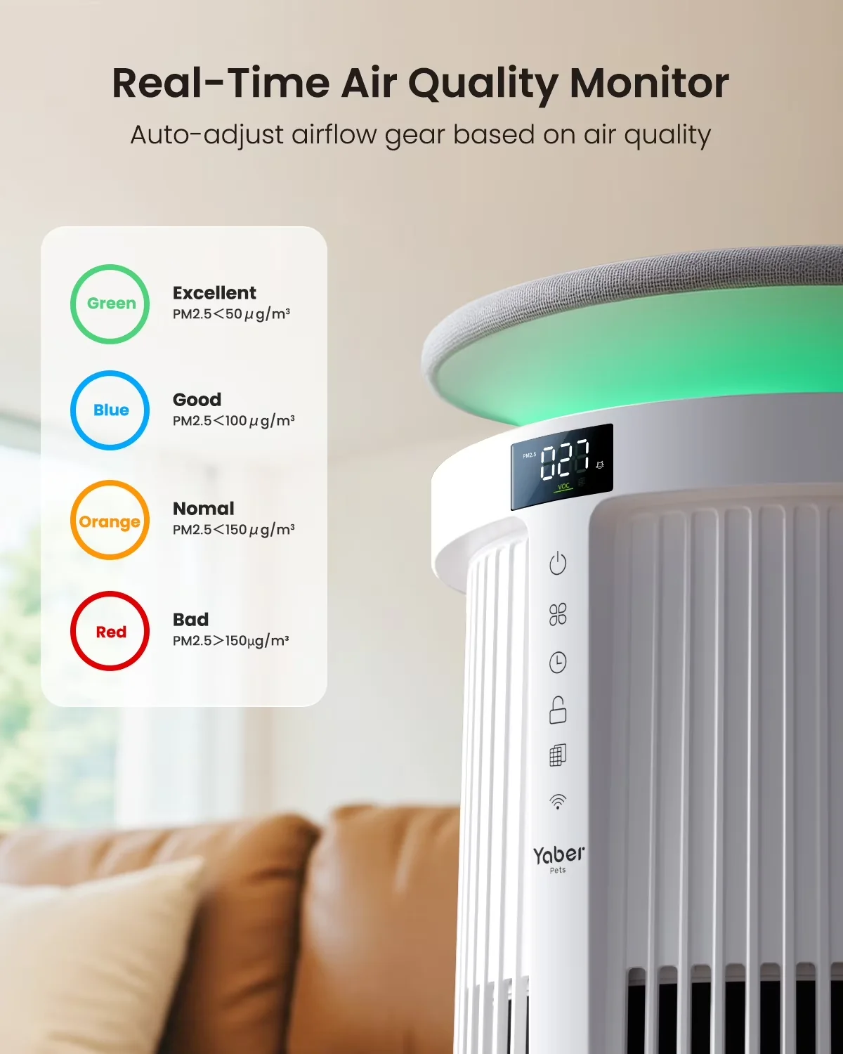 Quality Air Purifier with Smart Technology Capable - Allergies - Rustic Charm Model D3A459