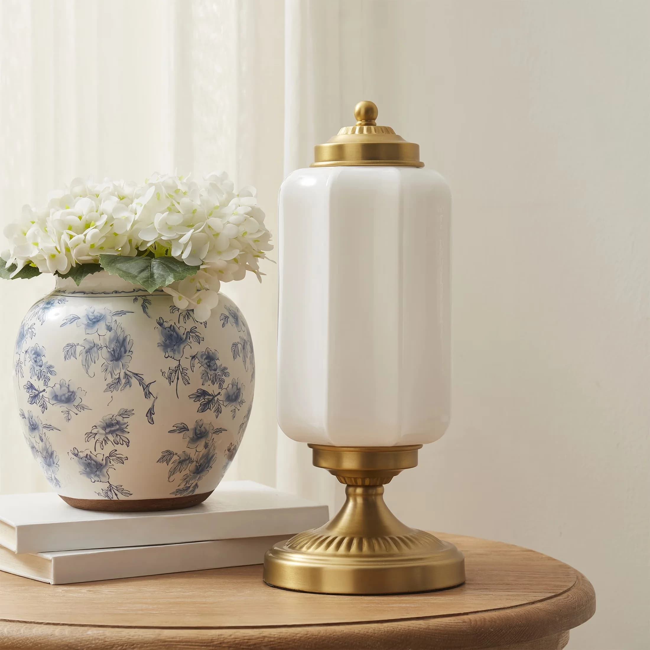 Table Lamp Versatile with Incandescent, Power Outlet, Farmhouse - Metal, Glass 15" Model 485FA2
