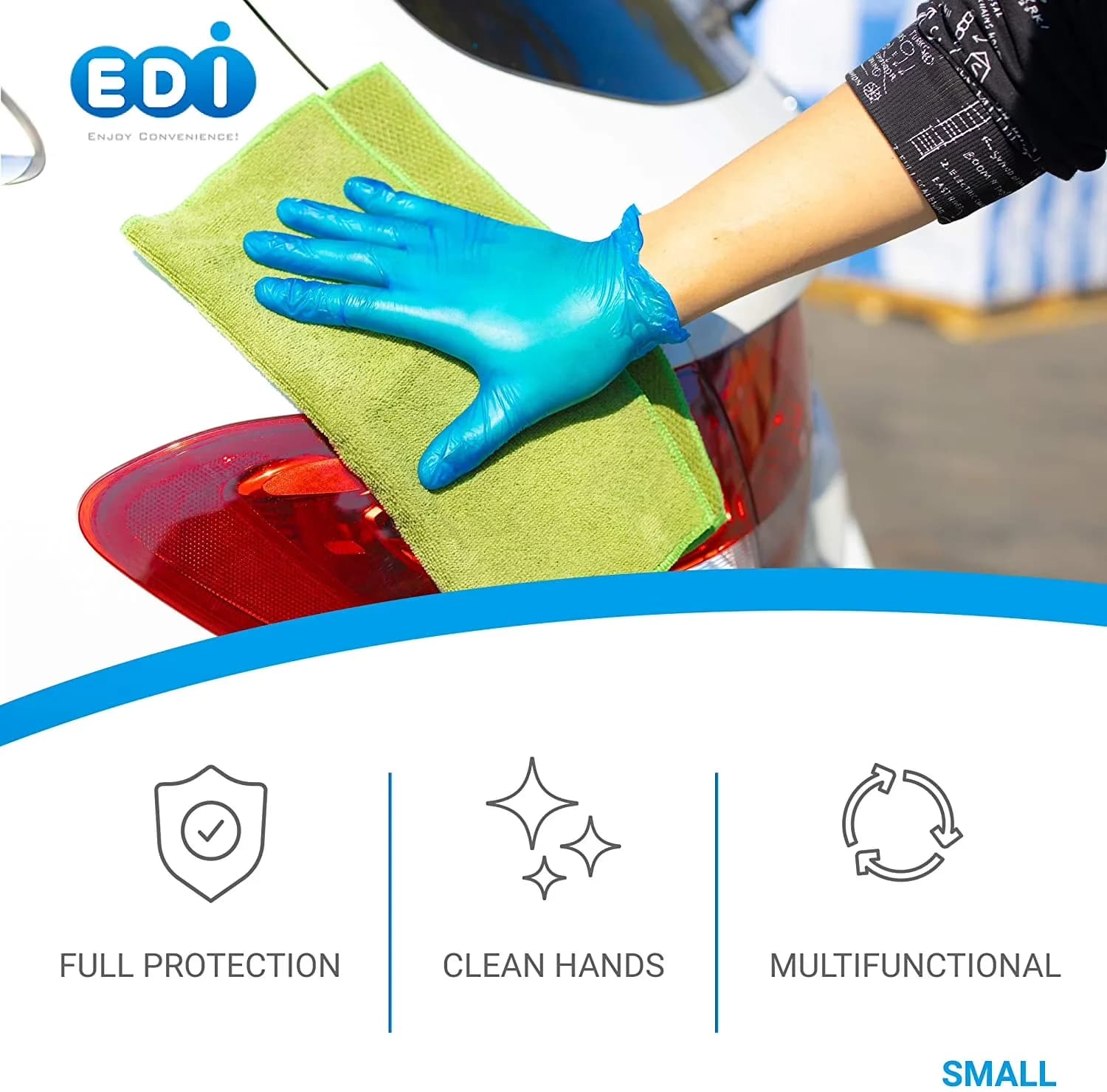 Professional Protective Equipment with Disposable, Powder-Free, 100 Count - Vinyl Blue Model BB5DBC