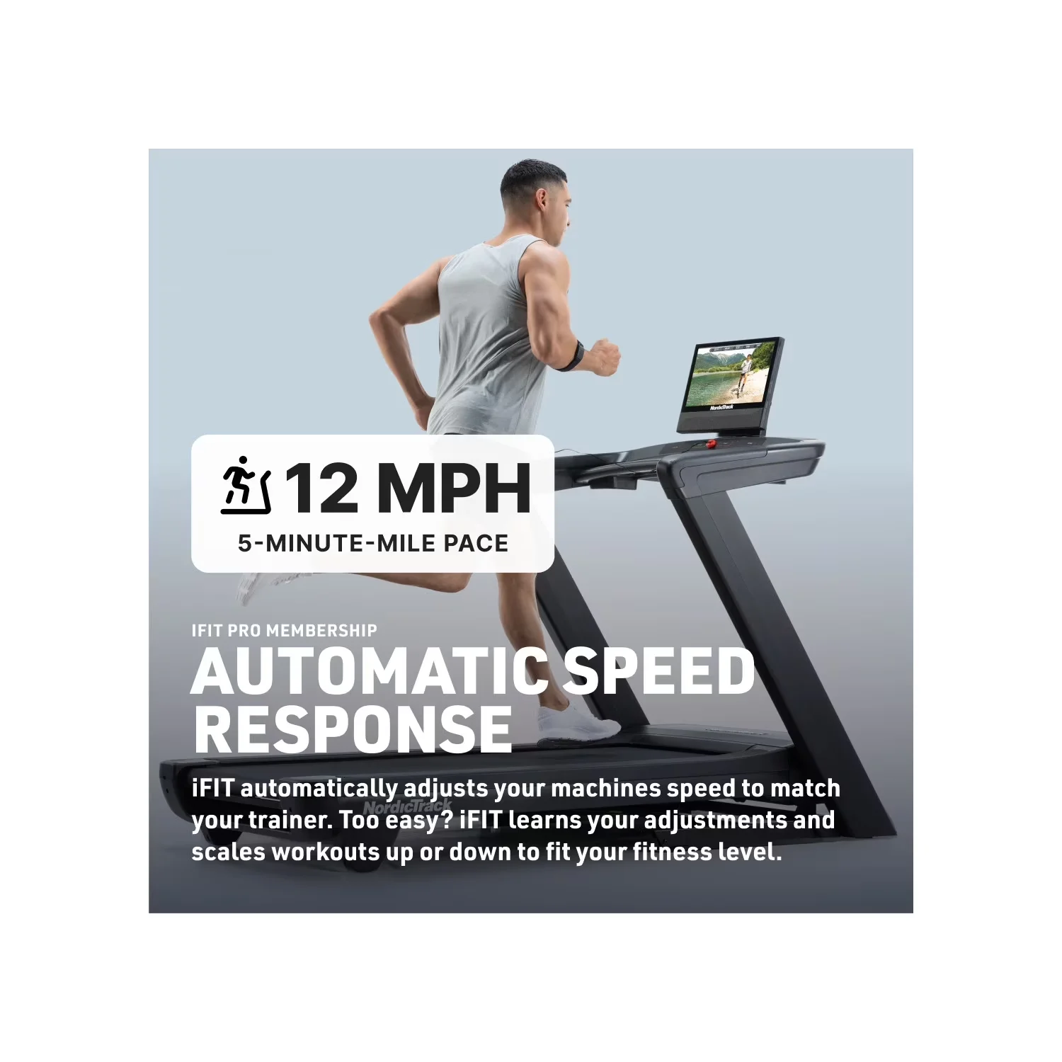 Quality Home Gym with Easy Transport, Assembly Required, Commercial 1750 Smart Treadmill - Model 045B5B