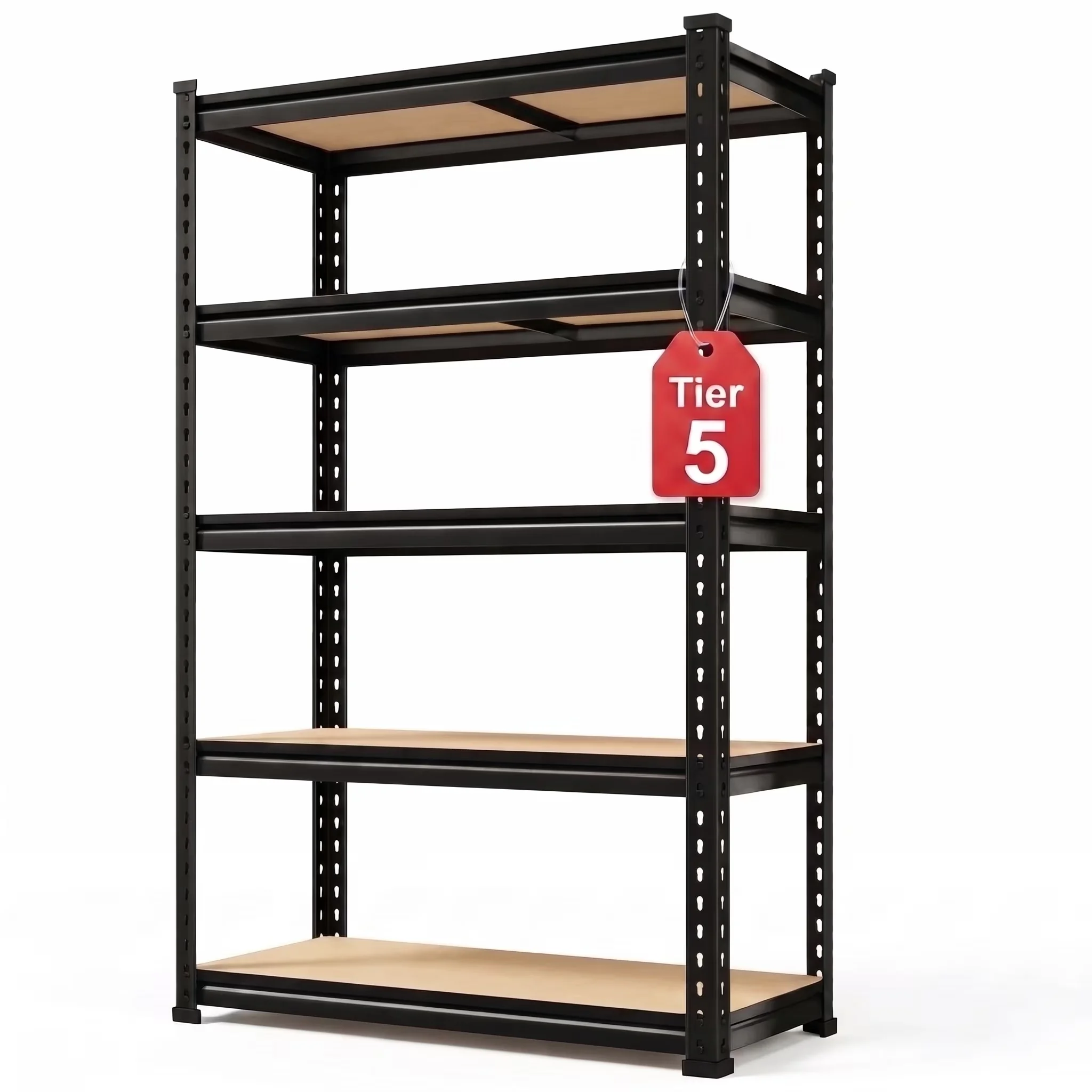 Sleek Garage Storage Supply with Adjustable - Black Metal, Mdf for Kitchen Model EF3D2D