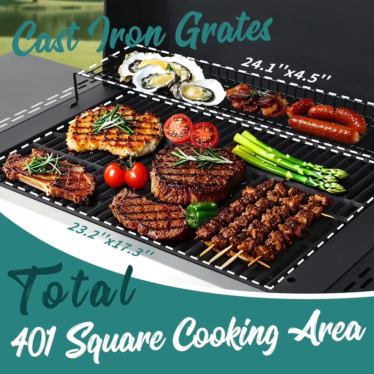 Compact Gas Grill with 49200 BTU, Warming Rack, Grease Pan - Stainless Steel Model 82EA84