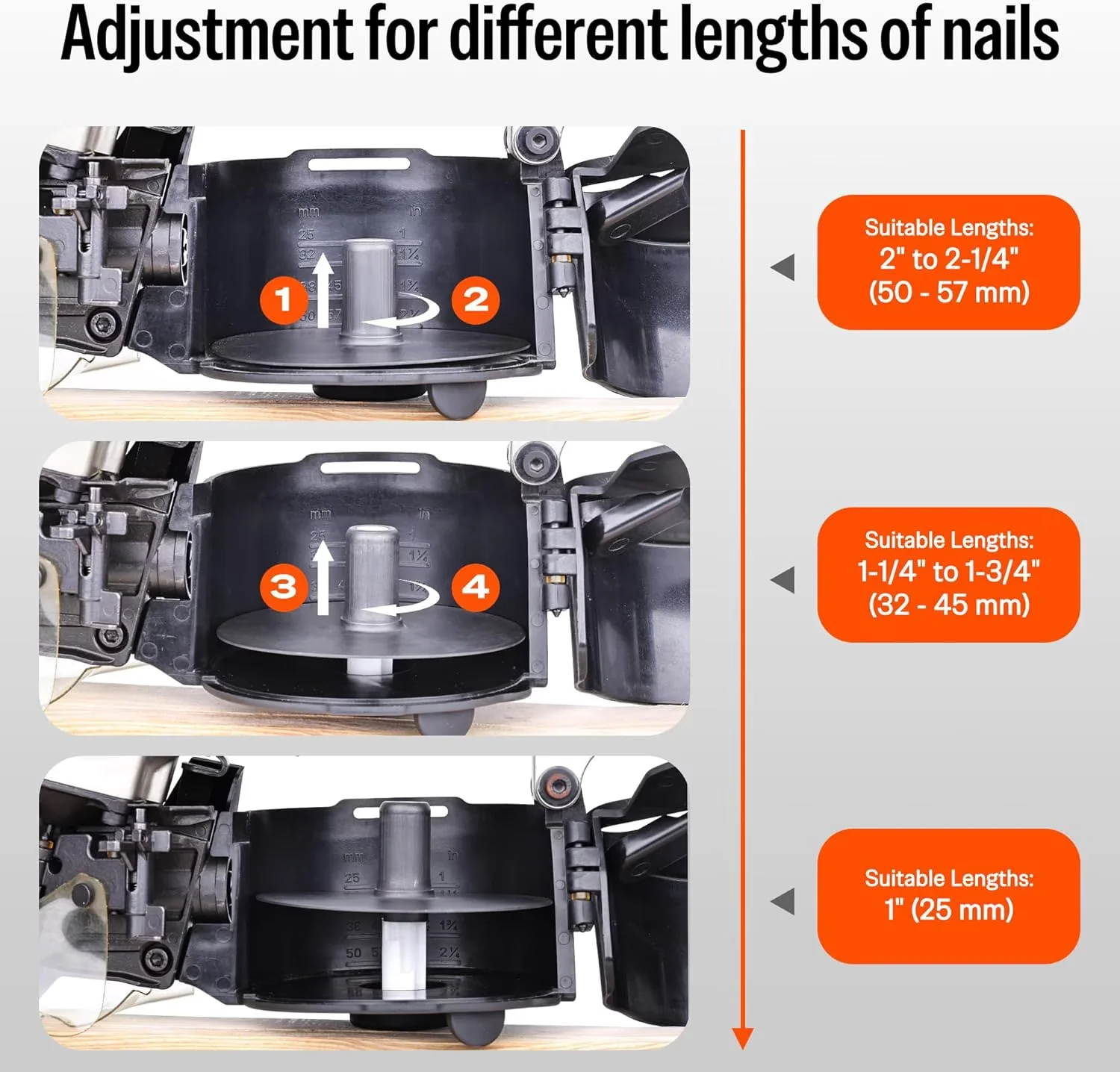 Air Tools Compressor Classic with Adjustable, Pneumatic Coil Nail Gun CN55 - Model 99A40A
