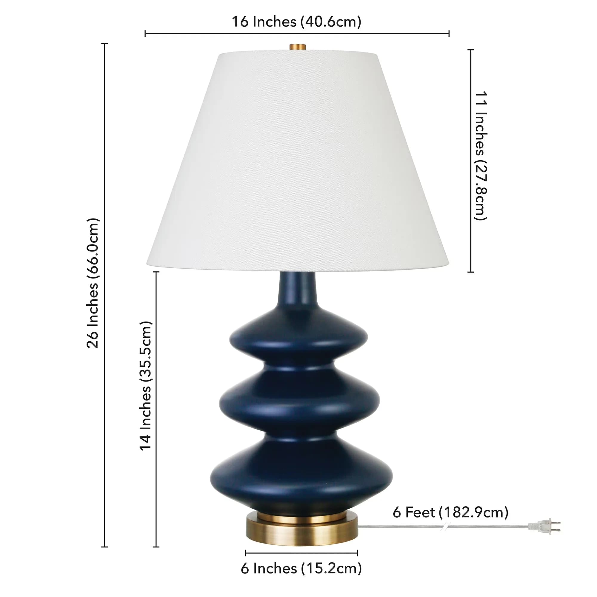 Premium Lamp with Incandescent, Dimmable, Modern - Metal Blue Evelyn for Multiple Applications Model 529F0E