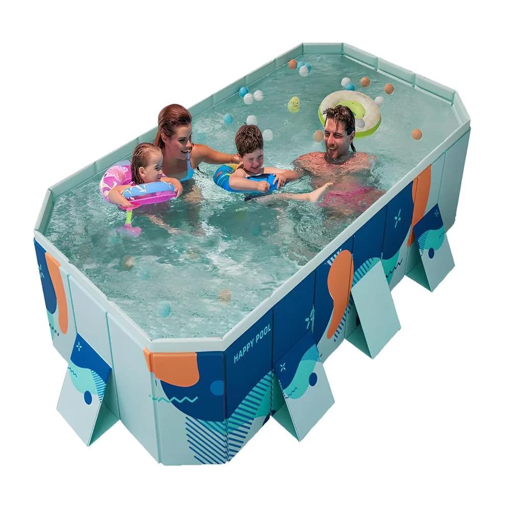 Compact Inflatable Pool with Foldable - Blue - Quality Construction Model 48A2CD