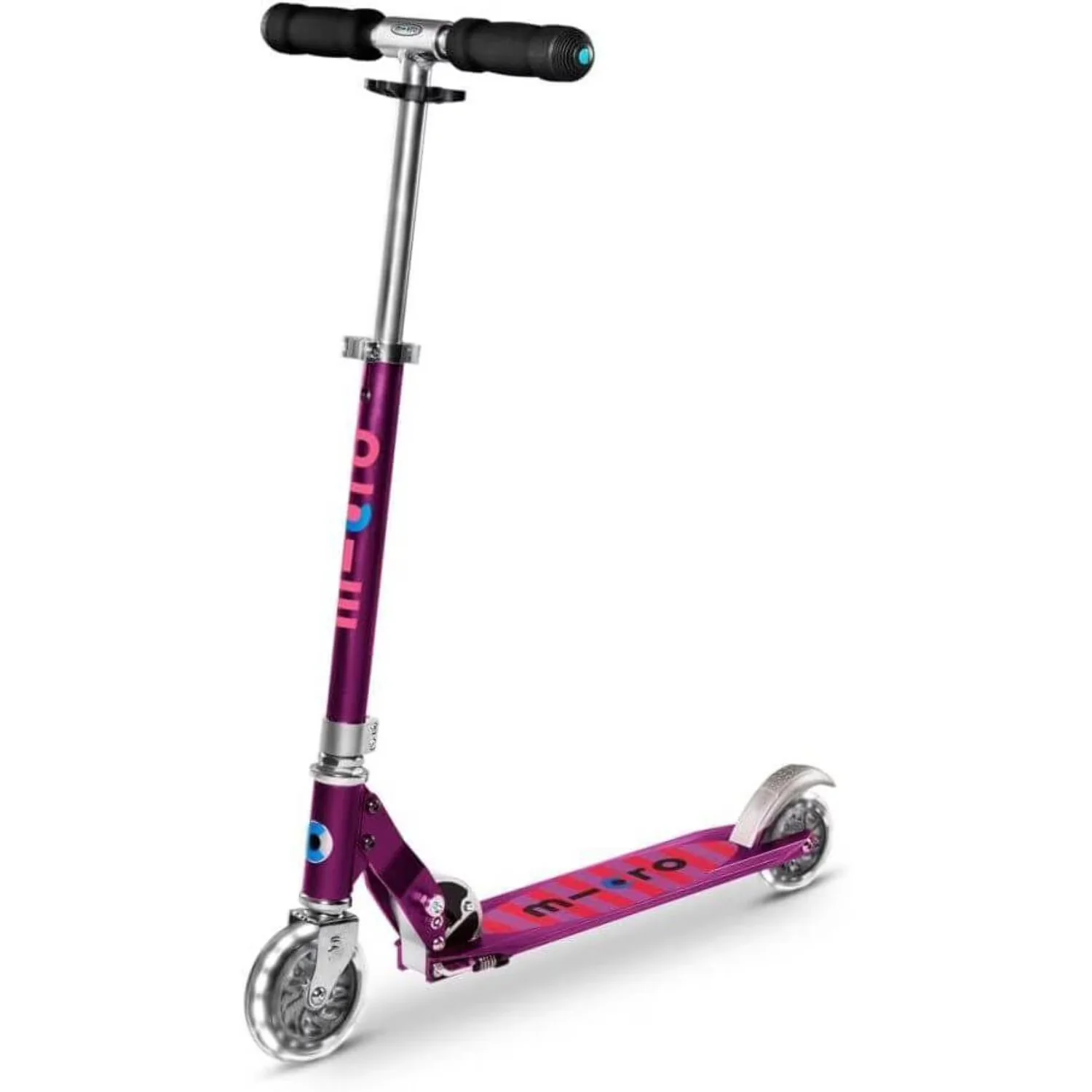 Professional Scooter with LED, Foldable, Lightweight - Aluminum, Plastic, Polyurethane Purple Model D1A260