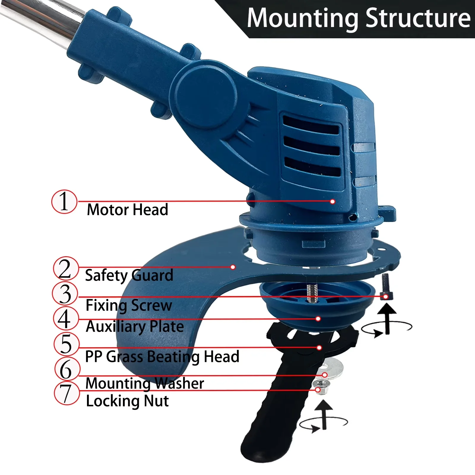 Essential String Trimmer with Battery, 21V, 21V Cordless - Blue - Rustic Charm Model 157B5C