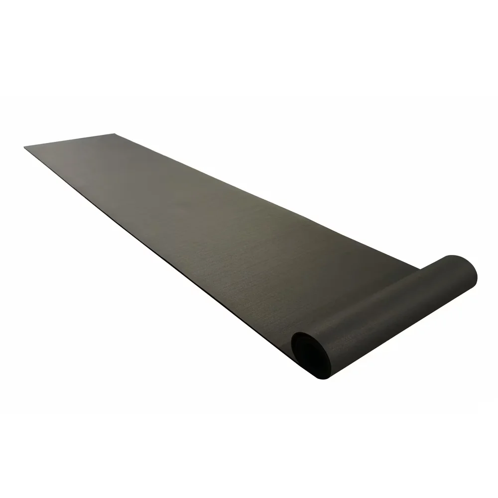 Efficient Grey Vinyl Flooring Vinyl Plank Flooring with Black Rubber Mats - Black Recycled Rubber Model 172CB1
