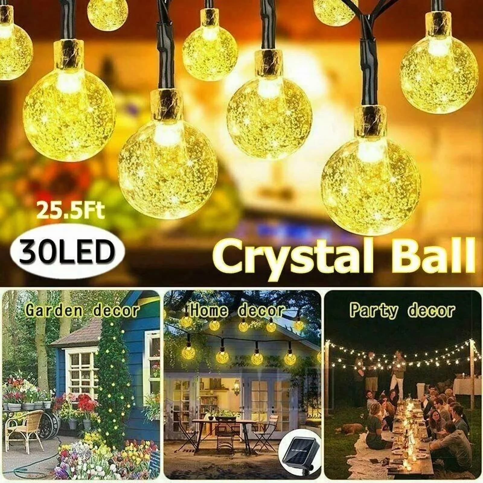 Novelty Light Premium with LED, Solar - White 5Ft - Space-Saving Design Model E89411
