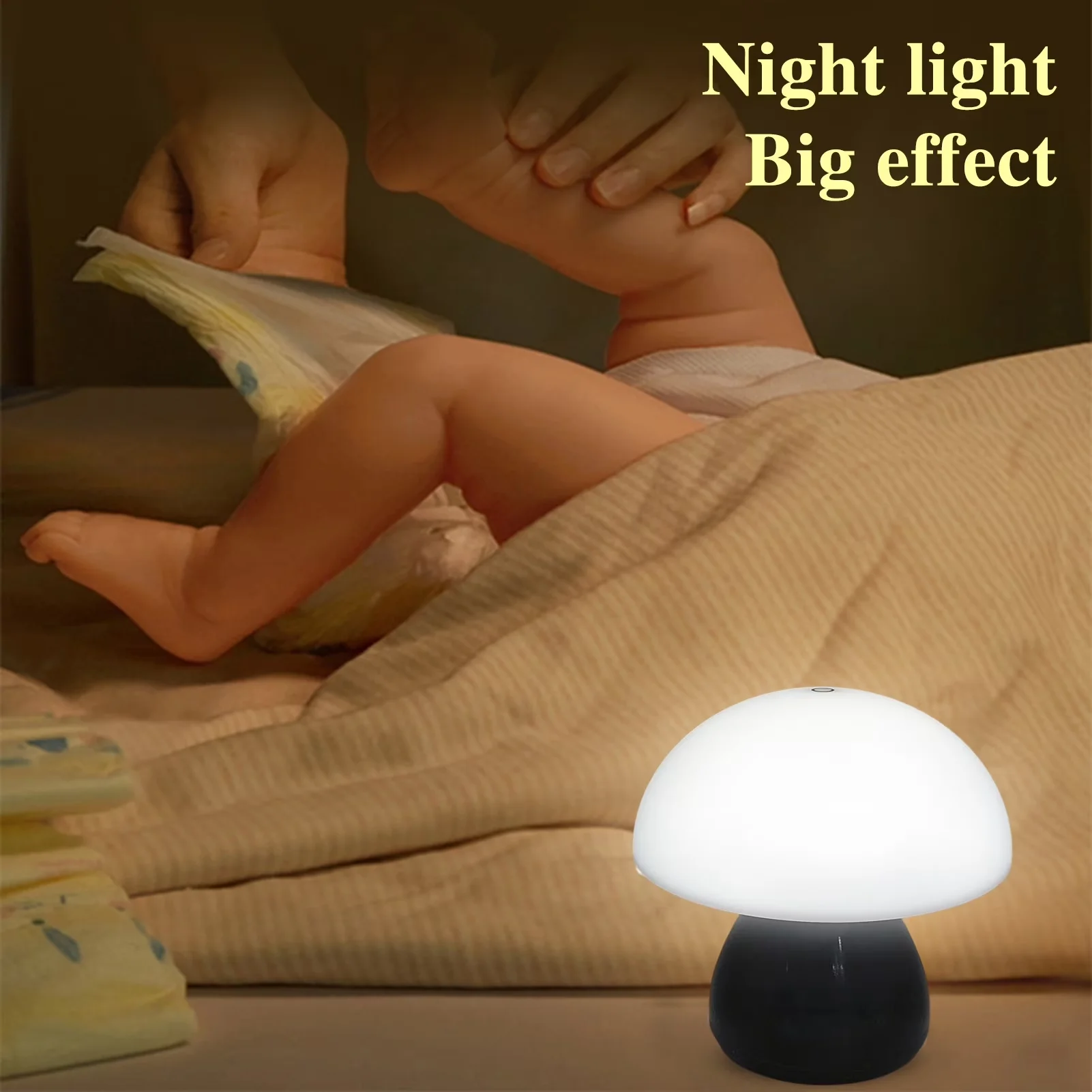 Quality Lamp with Battery, Dimmable - Multicolor Abs Mushroom - Low Maintenance Model A426D0