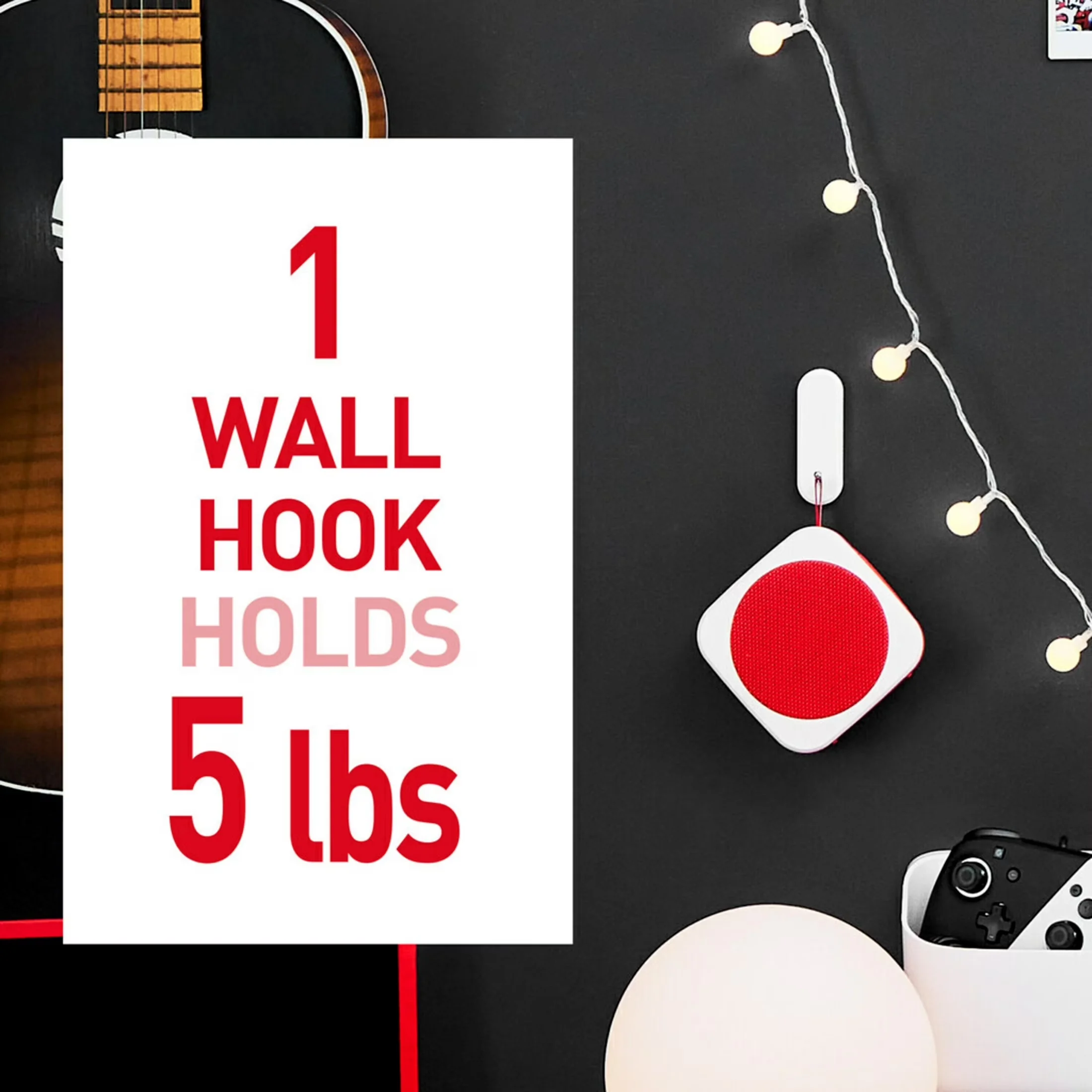 Sleek Damage-Free Hanging with Easy Installation, Wall-Mountable, 2 Strips/Pack - Plastic White Model 0B0EB0