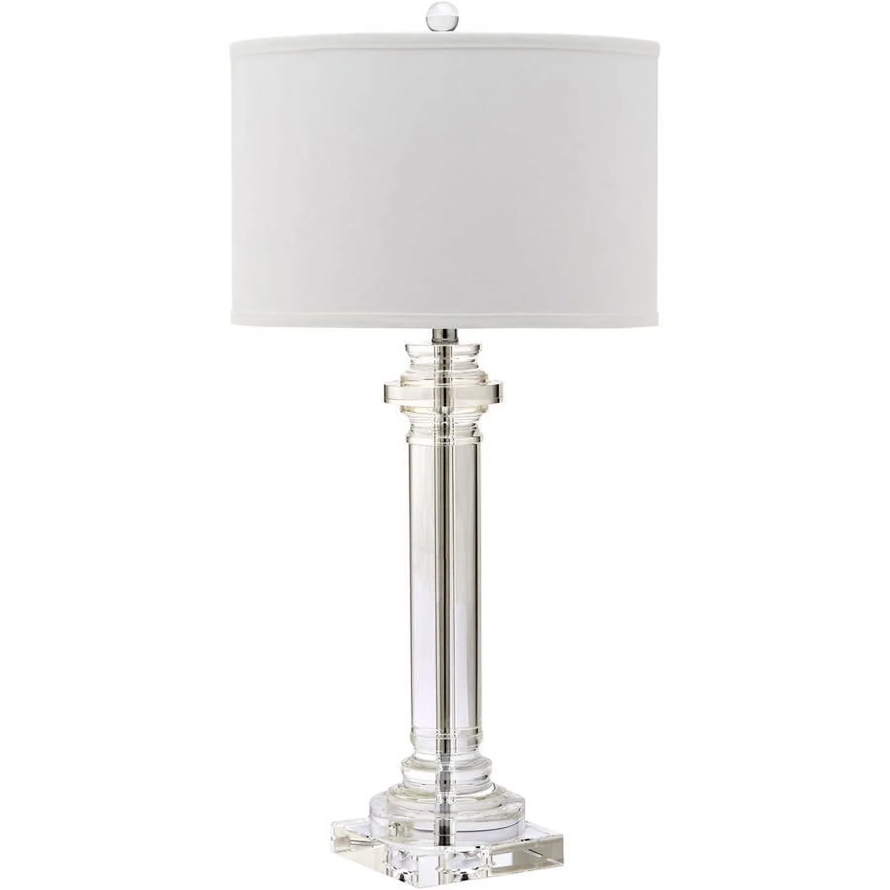 Essential Table Lamp with LED, Modern, Nina 30 in. Modern Clear Crystal - Crystal White Model 51FABB