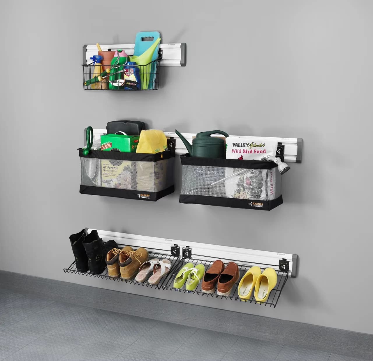 Durable Toolstorage with Storage, Classic, Holds up to 35 lbs. - Steel Gray Model 897D65