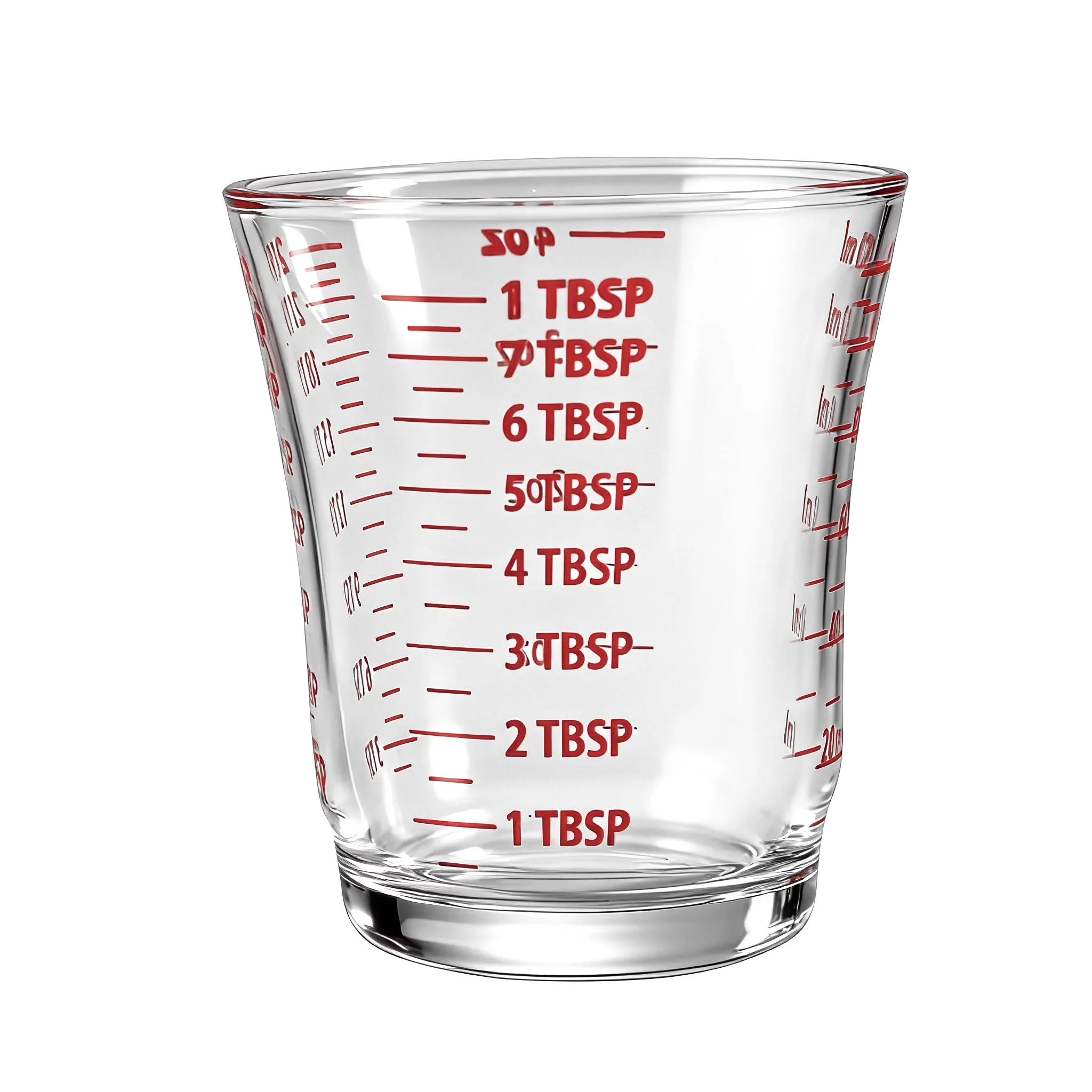 Classic Measuring Layout with Easy To Read, Durable, 4oz Glass Cup - Glass Clear Model 6CAF13