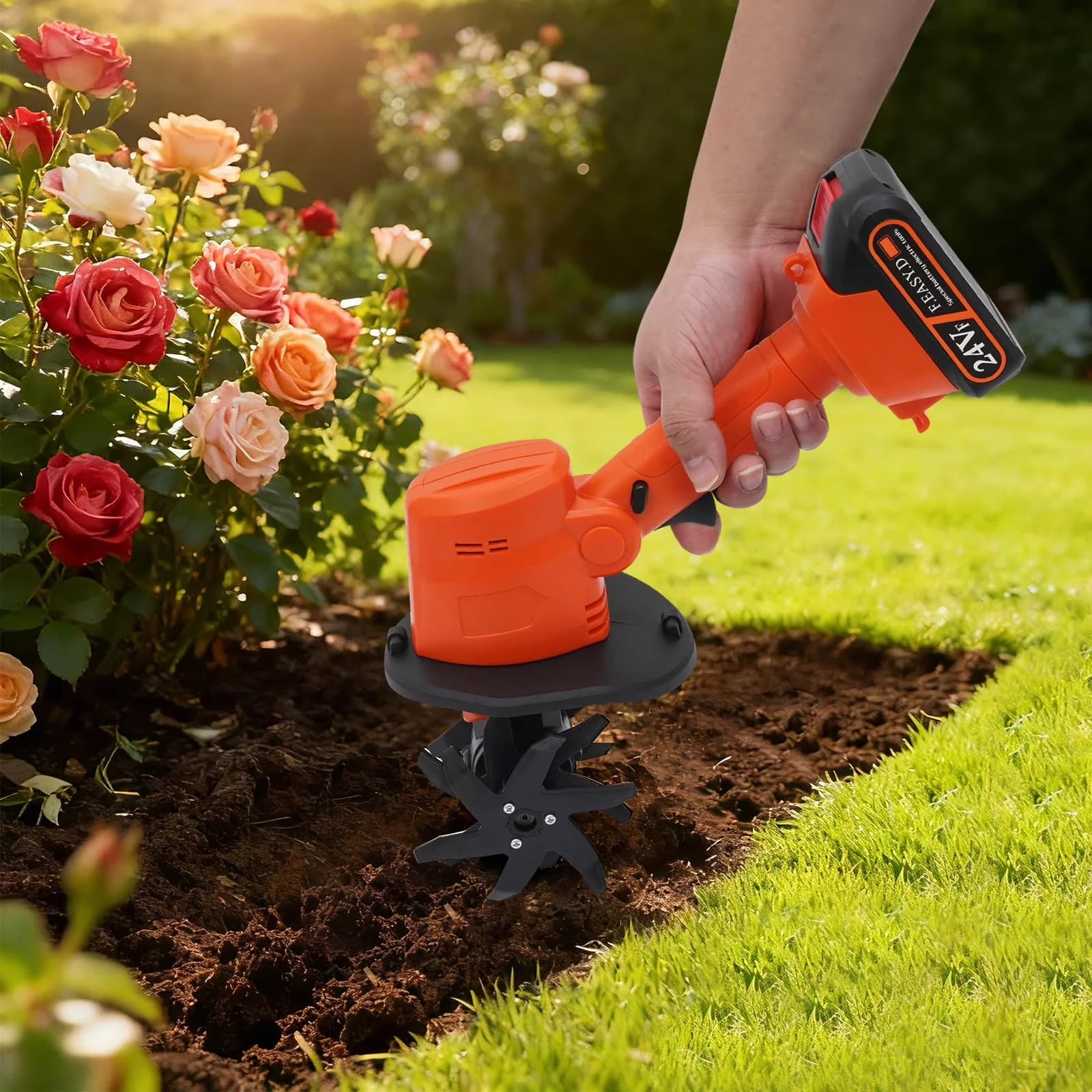 Durable Trillers Cultivator with Battery for Garden - Mini - Reliable Performance Model F9097E