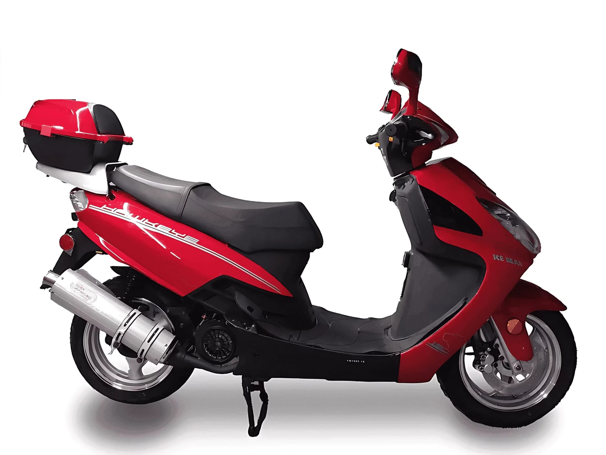 Versatile Scooter with Headlights, Assembly Instruction Not Included (Red), Ice Bear Hawkeye 150cc Gas Powered - Red Model F6F77C