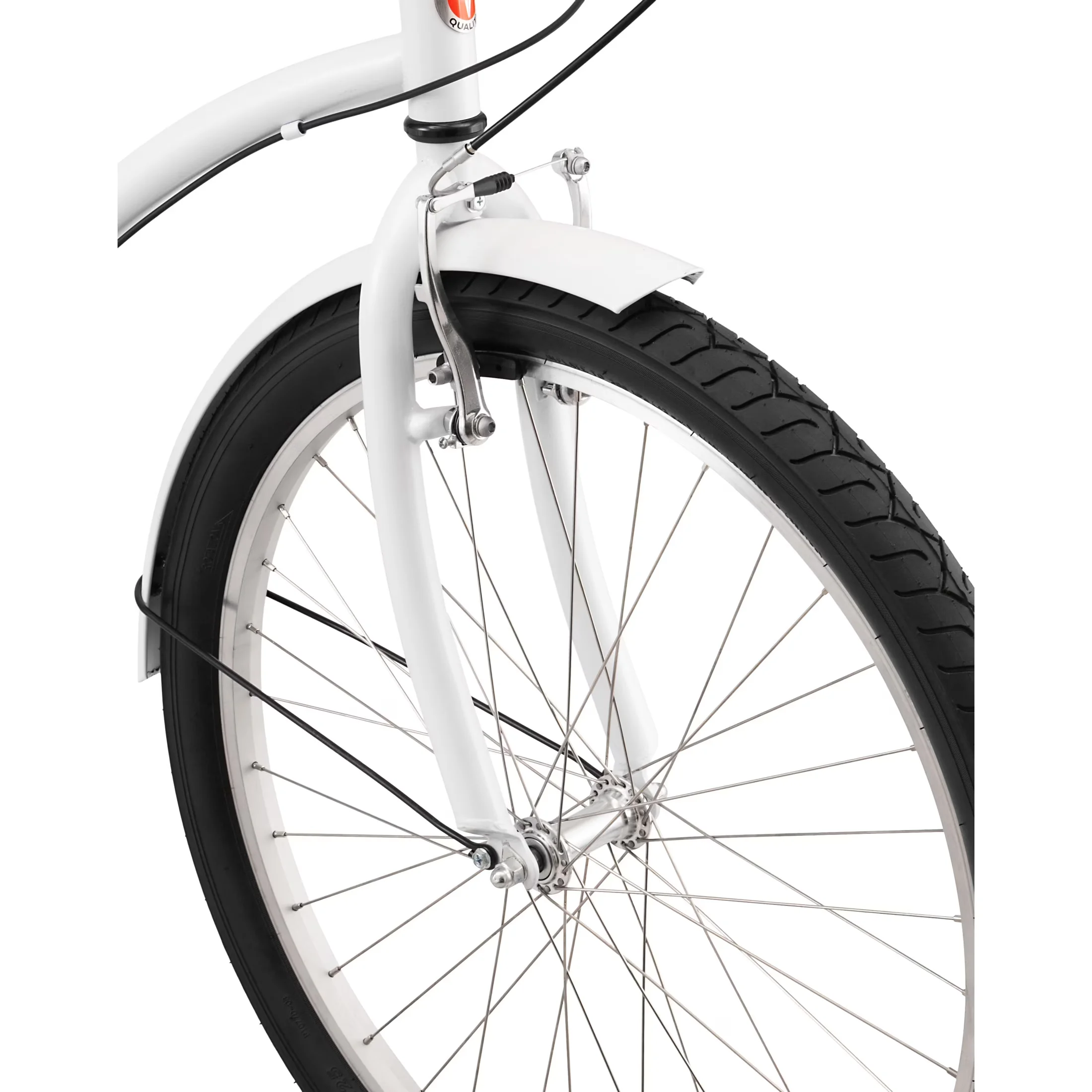 Cruiser Bike Versatile with Adjustable Seat Height, Mikko 7, 26 Inch Wheels - White Model 11B83A