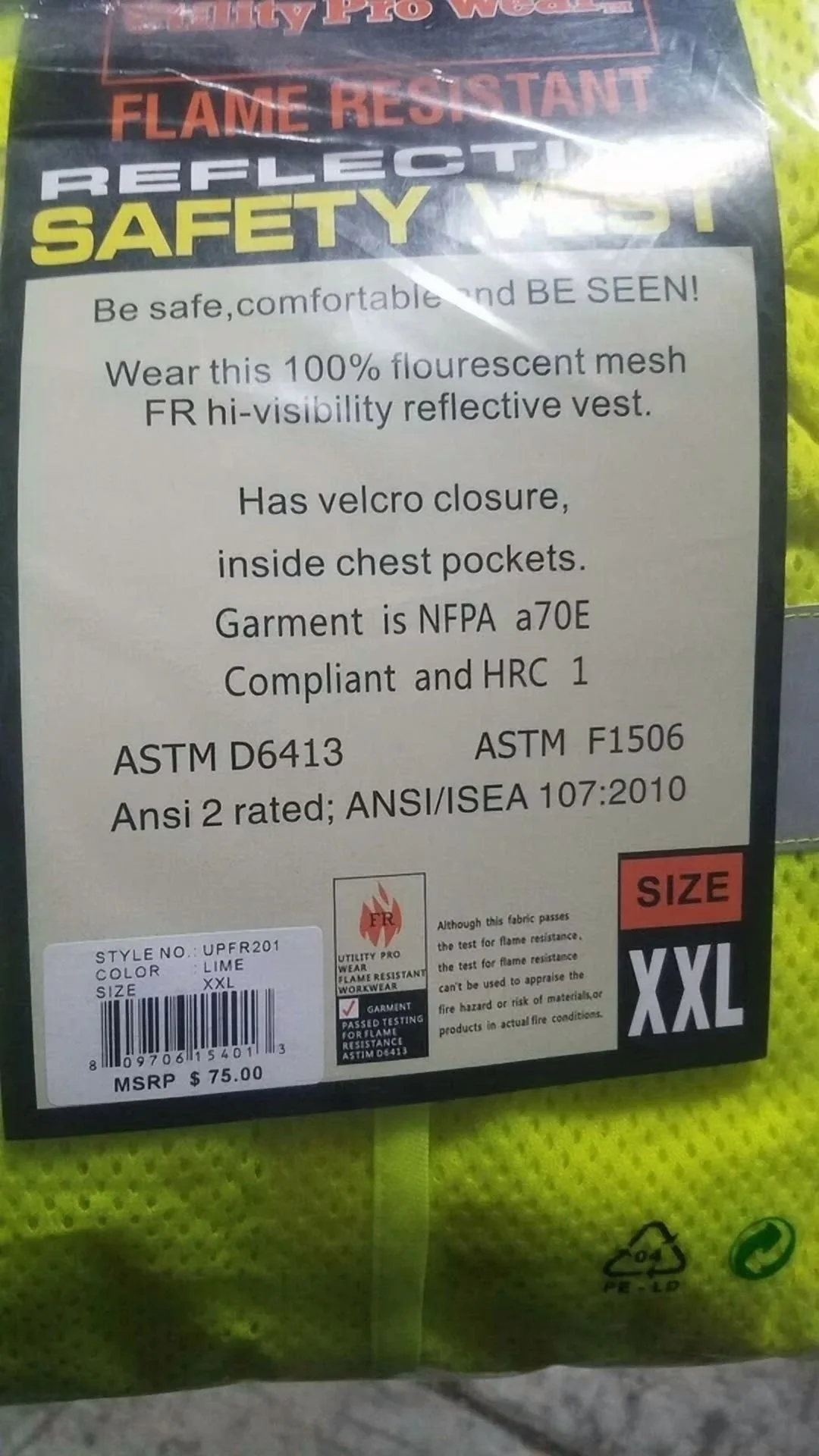 Stylish Protective Equipment - 2XL Utility - Satisfaction Guaranteed Model 099A0C