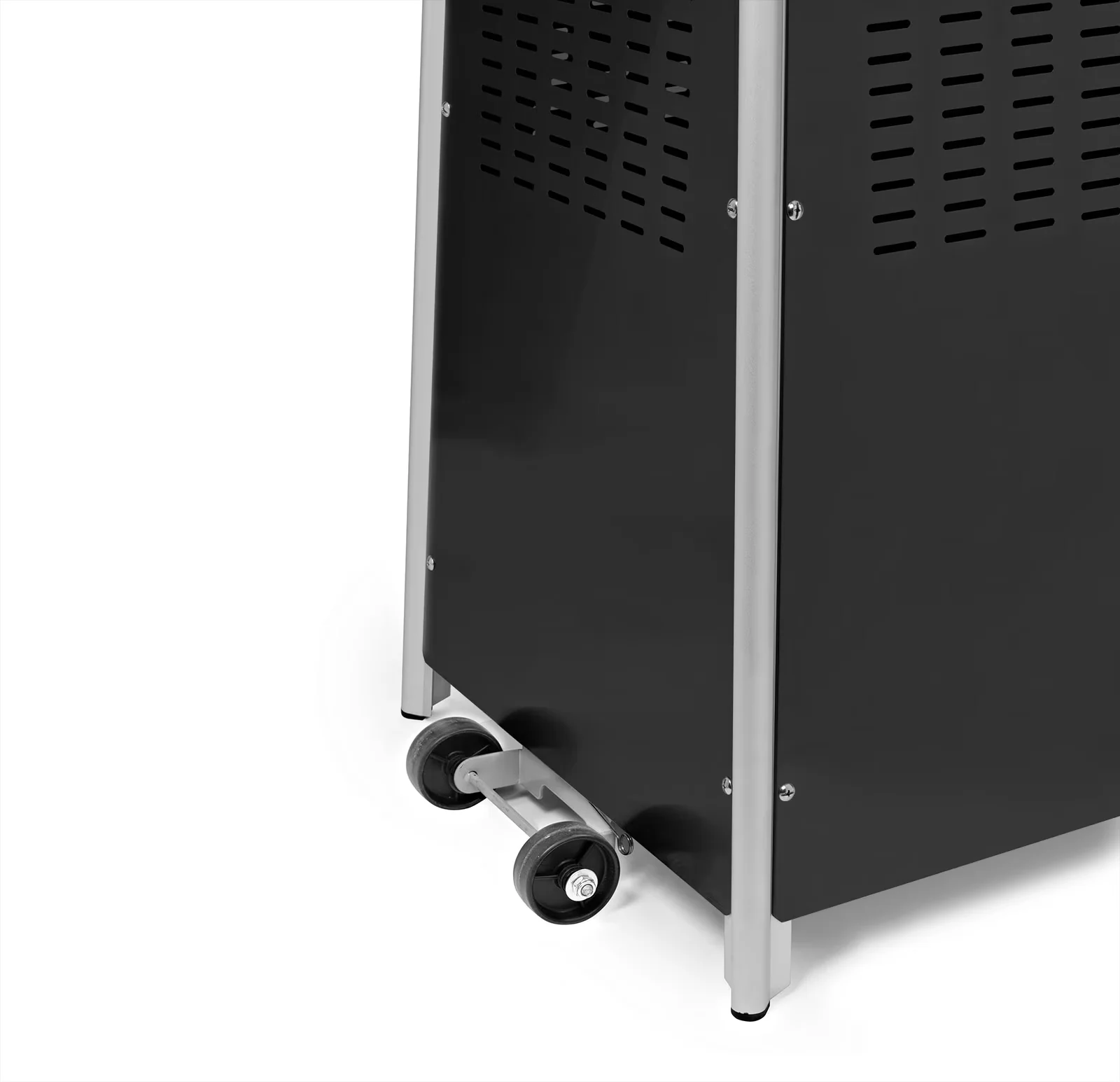Quality Outdoor Heating with Wheeled, Black, Propane Patio Heater - Black 7' 6" tall Model DB7357
