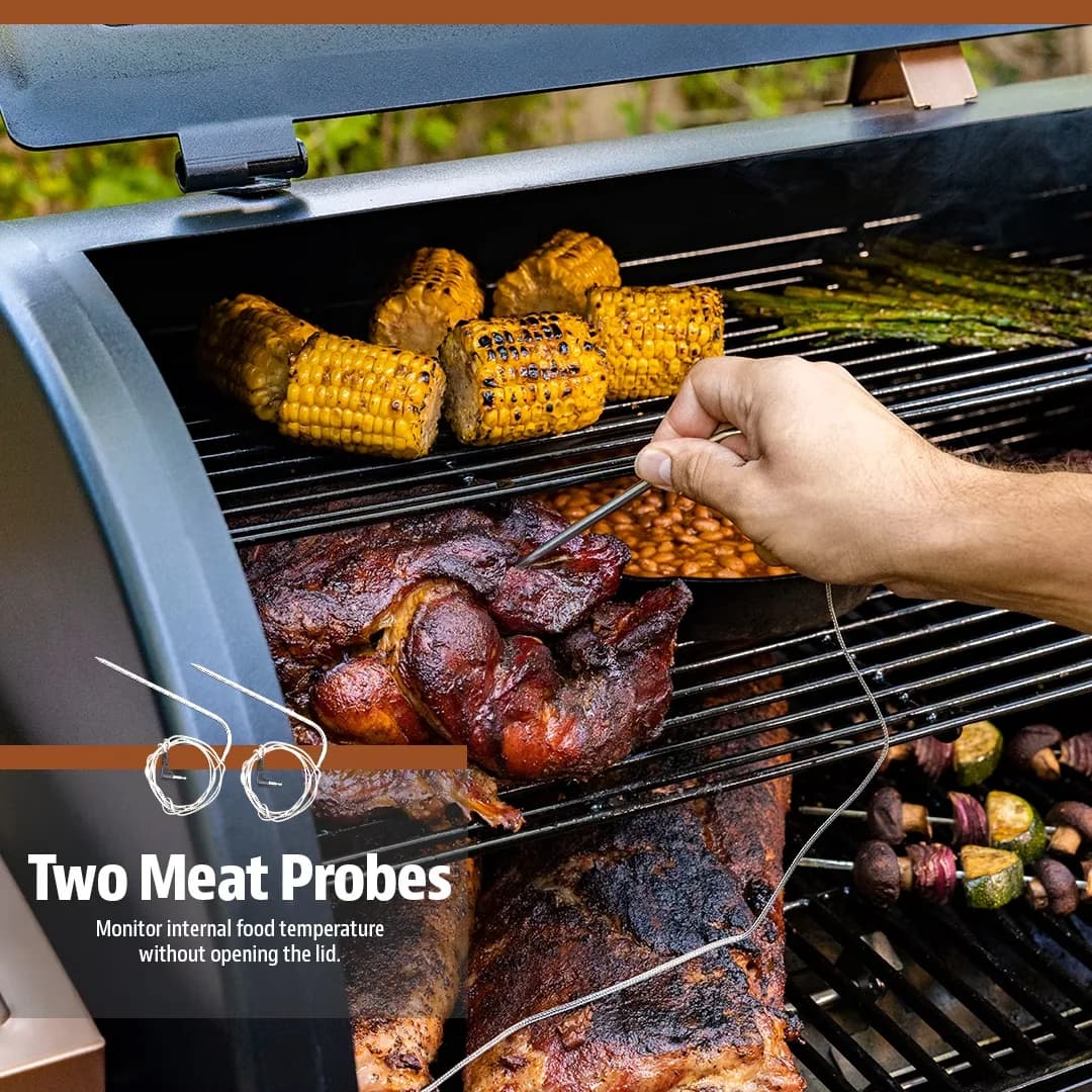 Sleek Smoker with Wi-Fi, Onyx Edition, 1500 Connected Pellet Grill - Heavy Duty Steel Black Model CA55CB