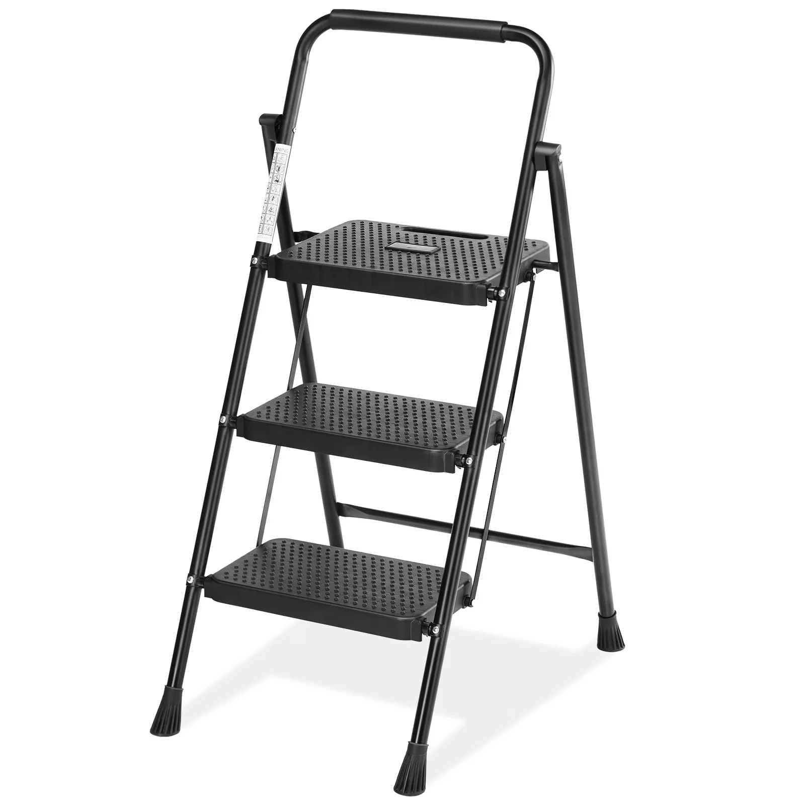 Classic Ladders And Step Stool with Compact Design, Metal Frame - Metal 3-Step Model E3A120