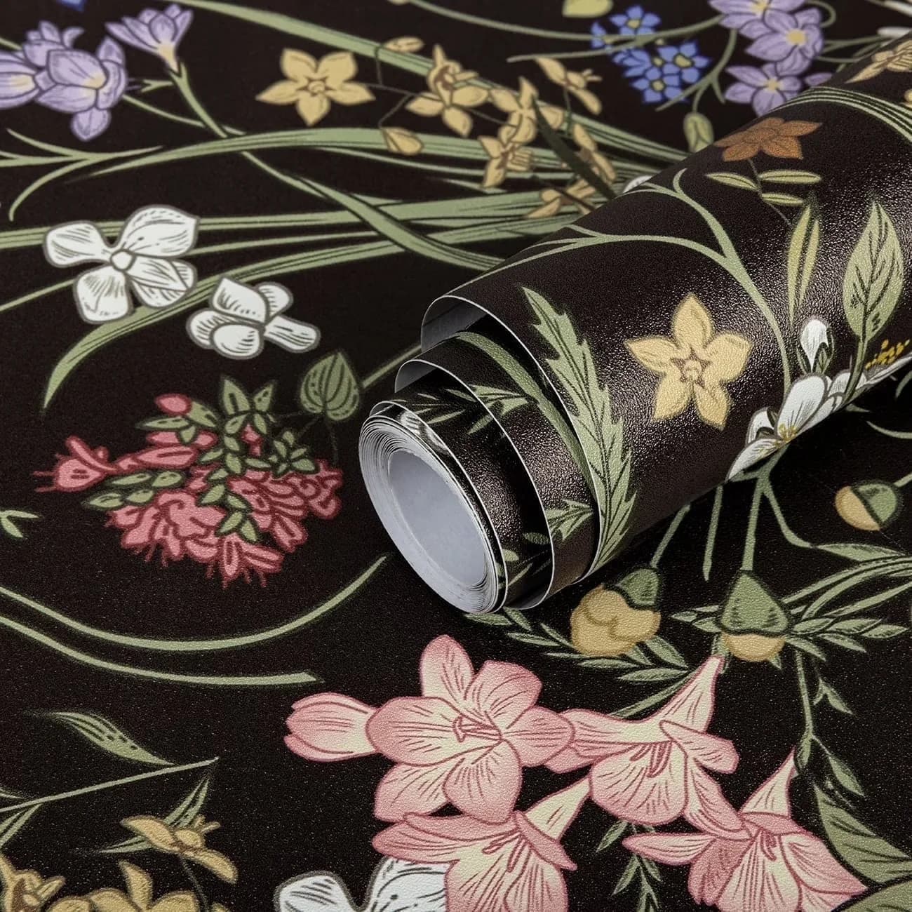 Classic Wallpaper with Easy To Clean, Removable, Safe To Use - Black Pvc for Living Room, Bedroom Model A32598