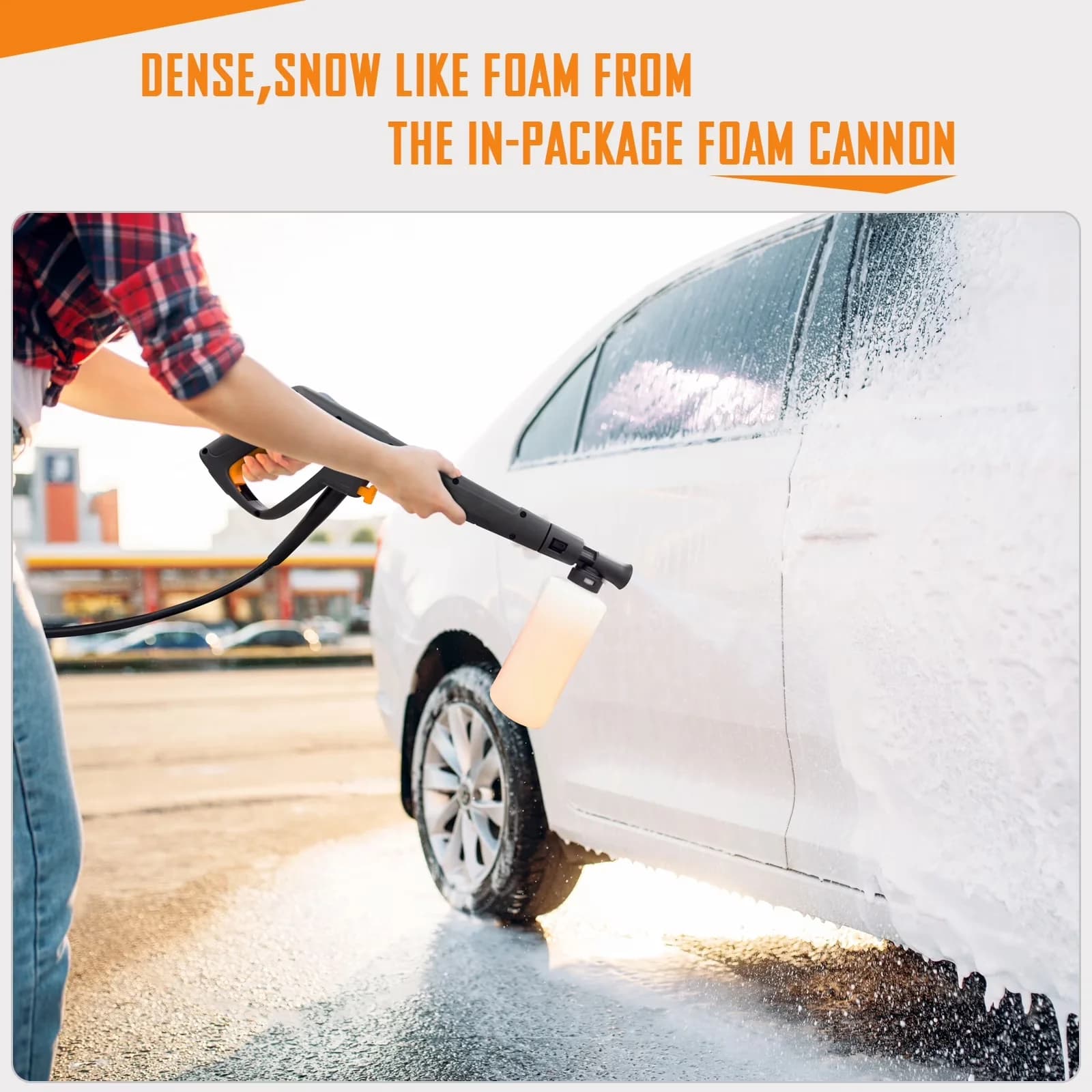 Innovative Pressure Washer with 2.5GPM Compact Electric, Lightweight Mobile Power, 25FT High Hose for Car, Rv - Model 19506E