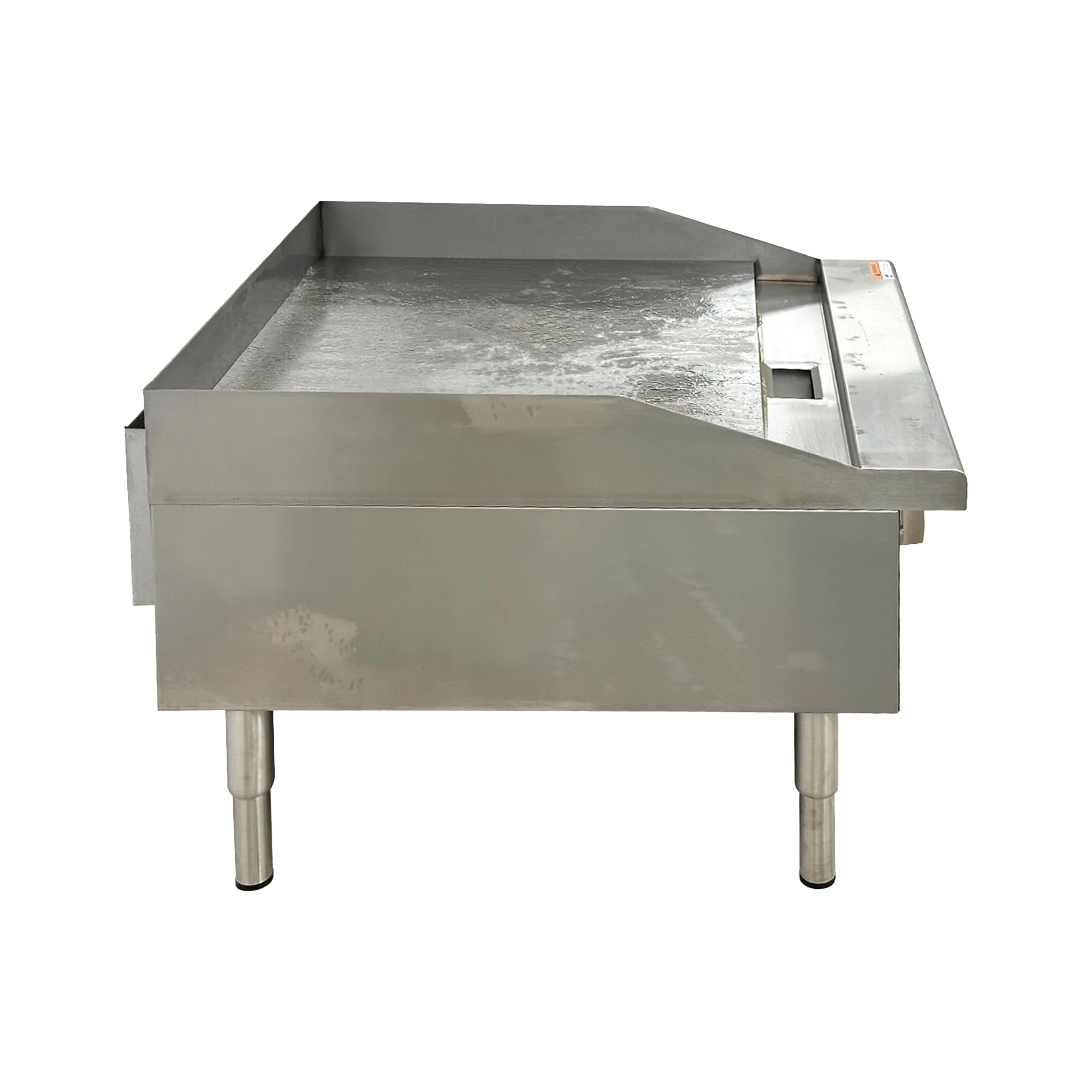 Quality Flat Top Grill with 60000 BTU, 22mm thickness polished griddle plate - Silver Stainless Steel Model AF1D9B